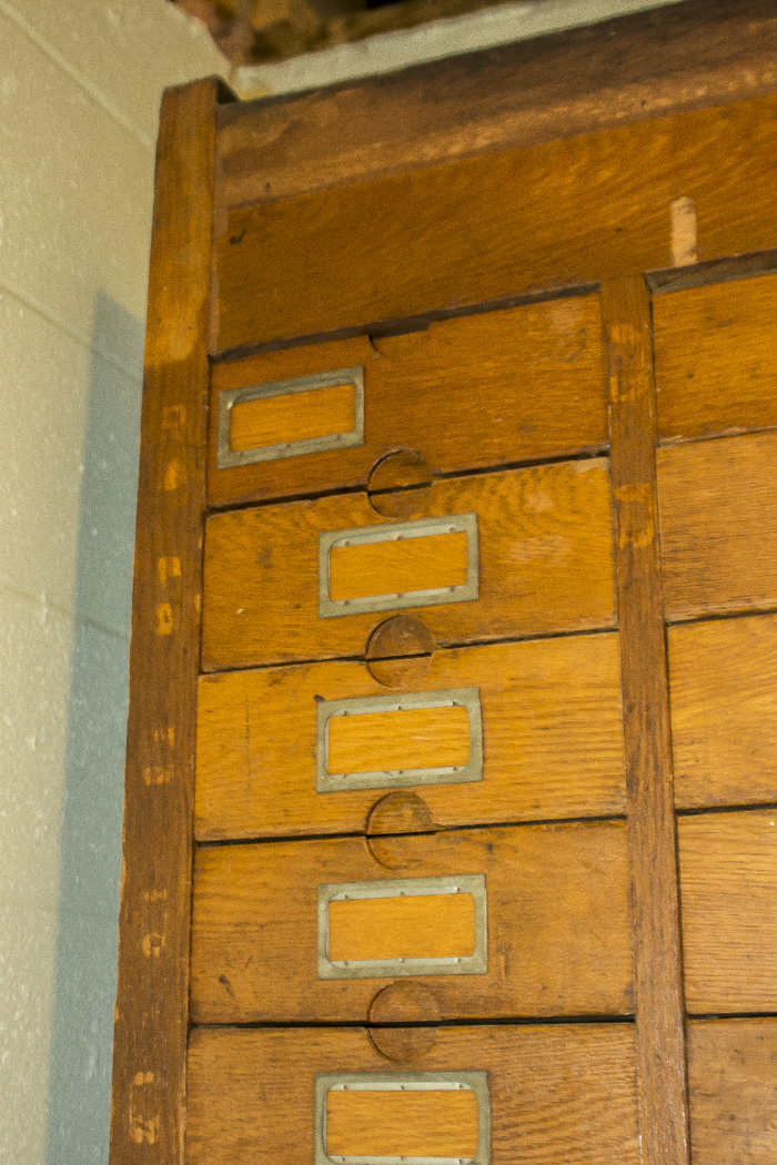 Antique Oak Woodruff Patent Cabinet