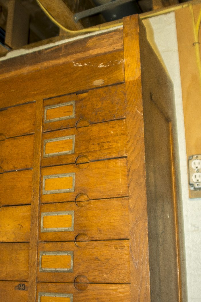 Antique Oak Woodruff Patent Cabinet