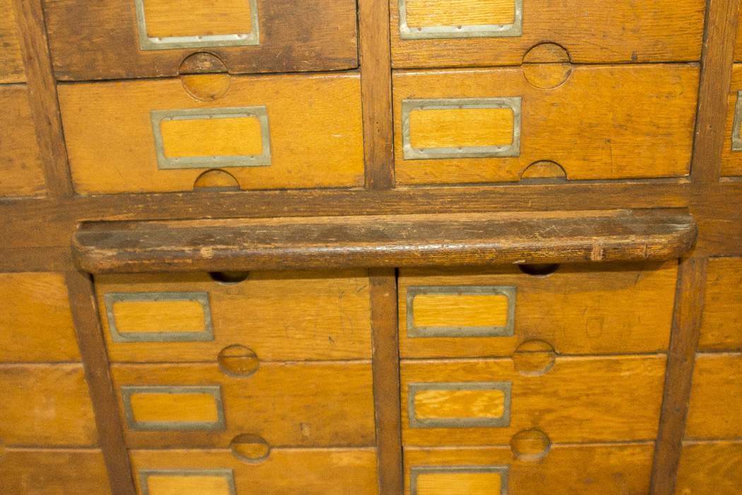 Antique Oak Woodruff Patent Cabinet