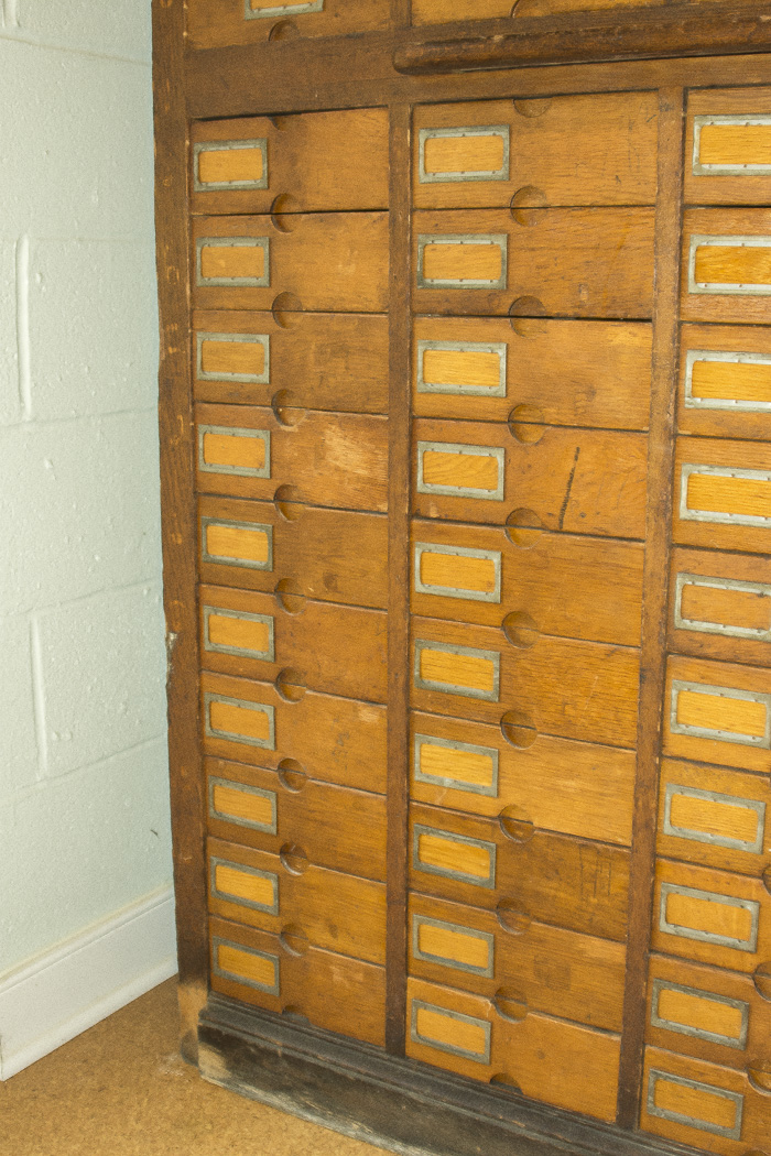 Antique Oak Woodruff Patent Cabinet