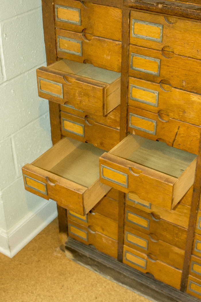 Antique Oak Woodruff Patent Cabinet