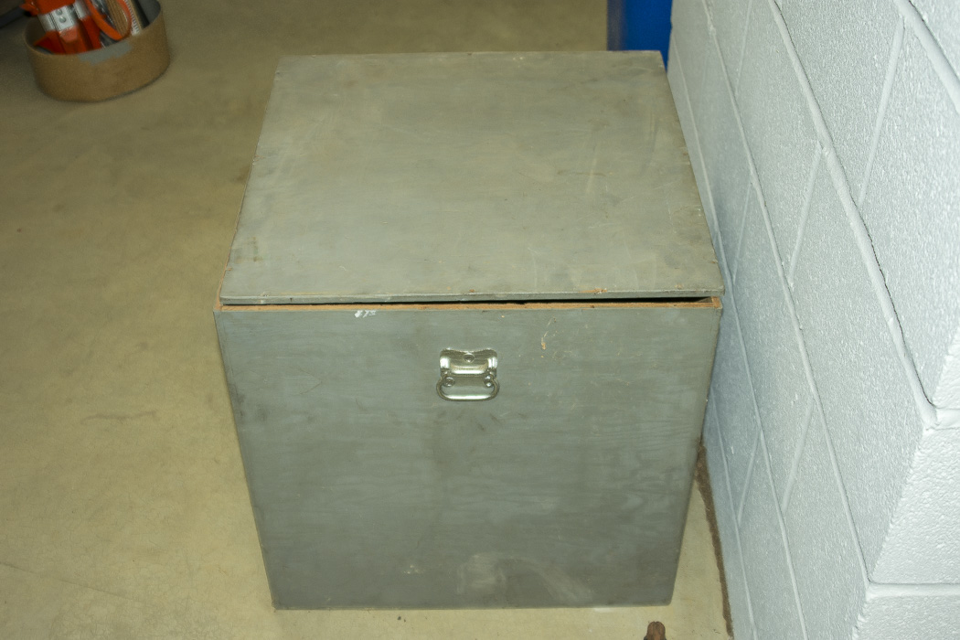 Wood Crate with Lab Glassware