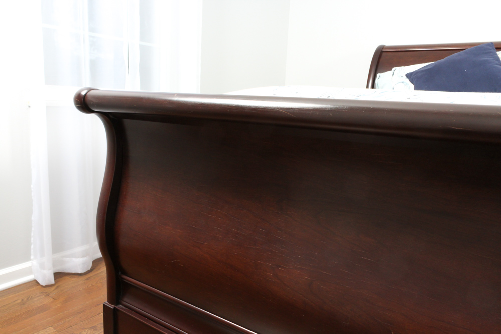 Restoration Hardware "Marston" Cherry King Sleigh Bed by Michaels Furniture