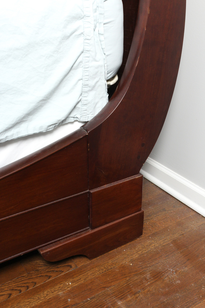 Restoration Hardware "Marston" Cherry King Sleigh Bed by Michaels Furniture