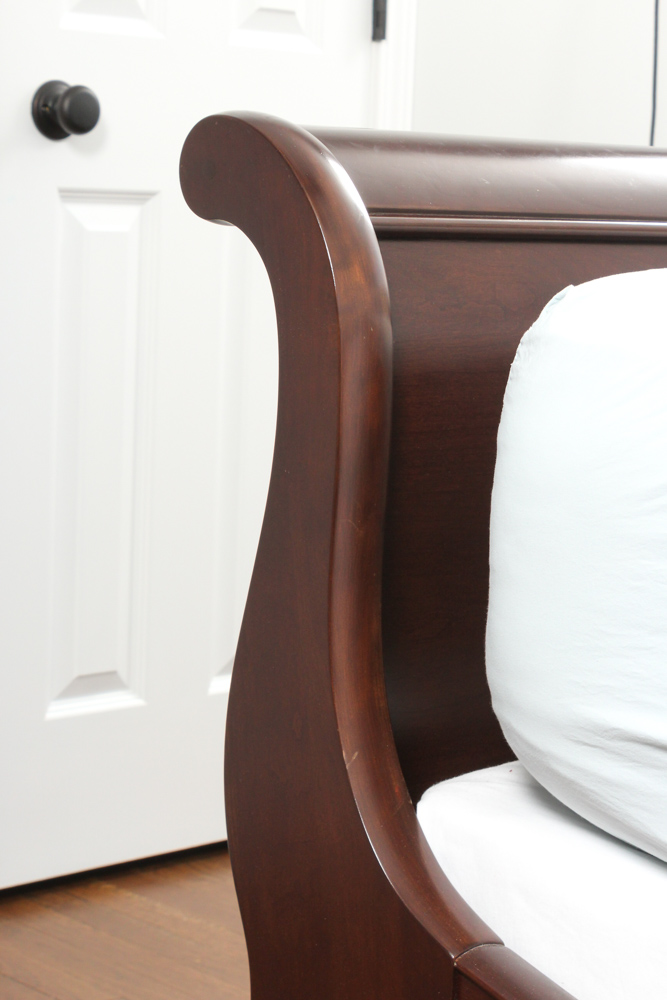 Restoration Hardware "Marston" Cherry King Sleigh Bed by Michaels Furniture