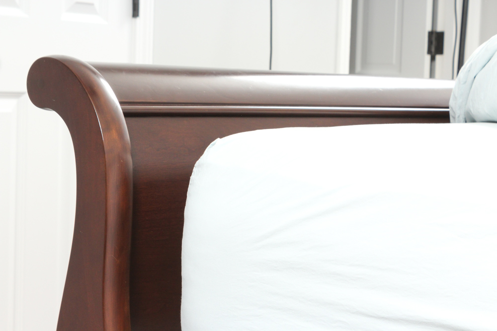 Restoration Hardware "Marston" Cherry King Sleigh Bed by Michaels Furniture