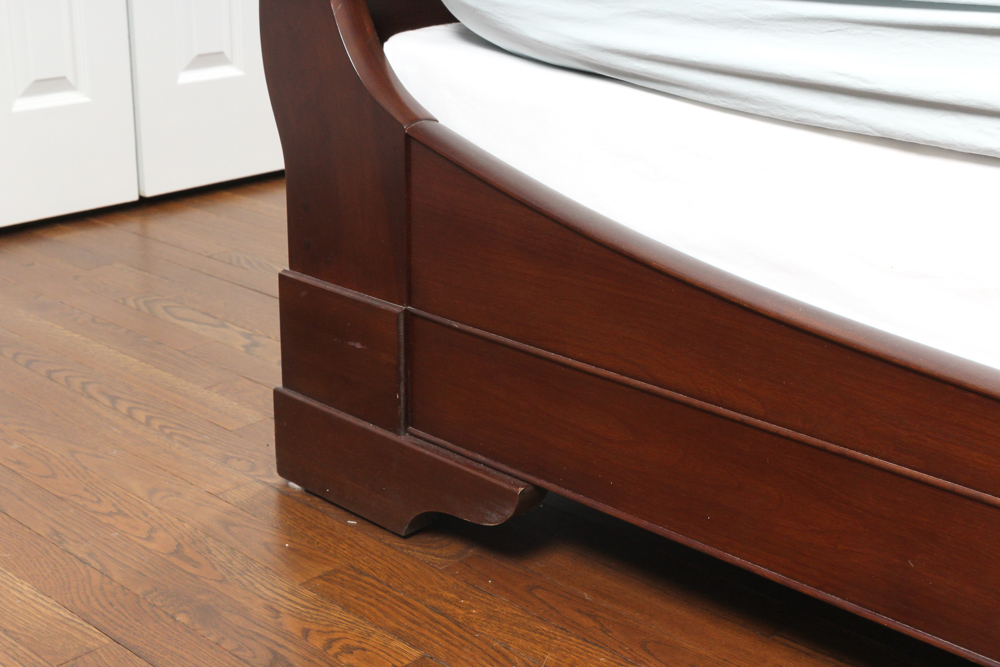 Restoration Hardware "Marston" Cherry King Sleigh Bed by Michaels Furniture