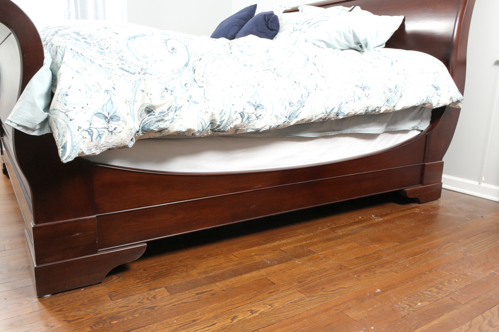 Restoration Hardware "Marston" Cherry King Sleigh Bed by Michaels Furniture