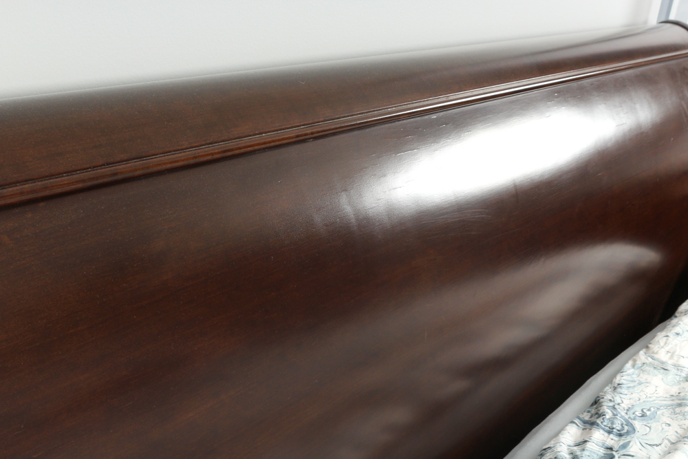 Restoration Hardware "Marston" Cherry King Sleigh Bed by Michaels Furniture