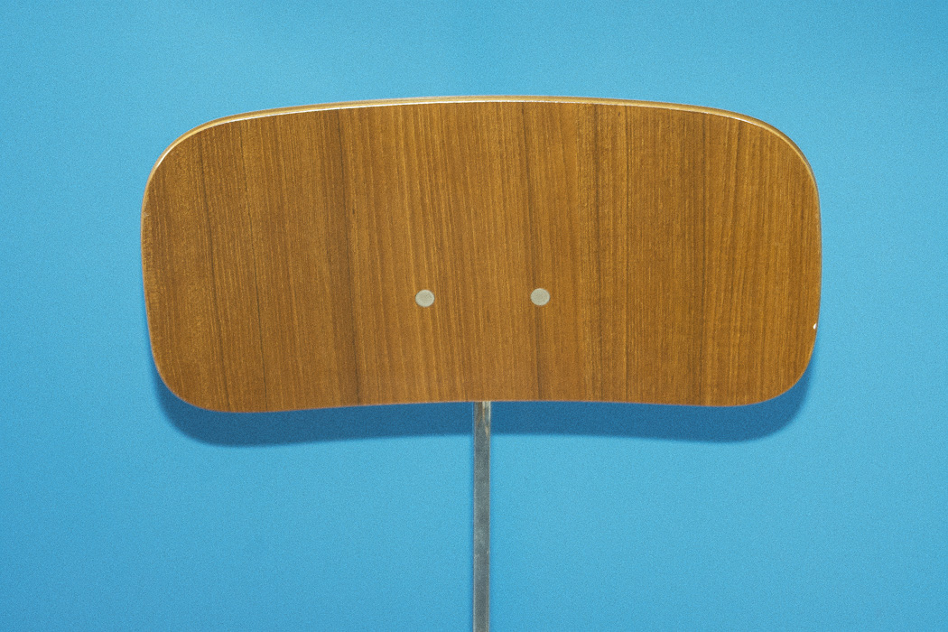 Wood and Metal Desk and Wood Office Chair