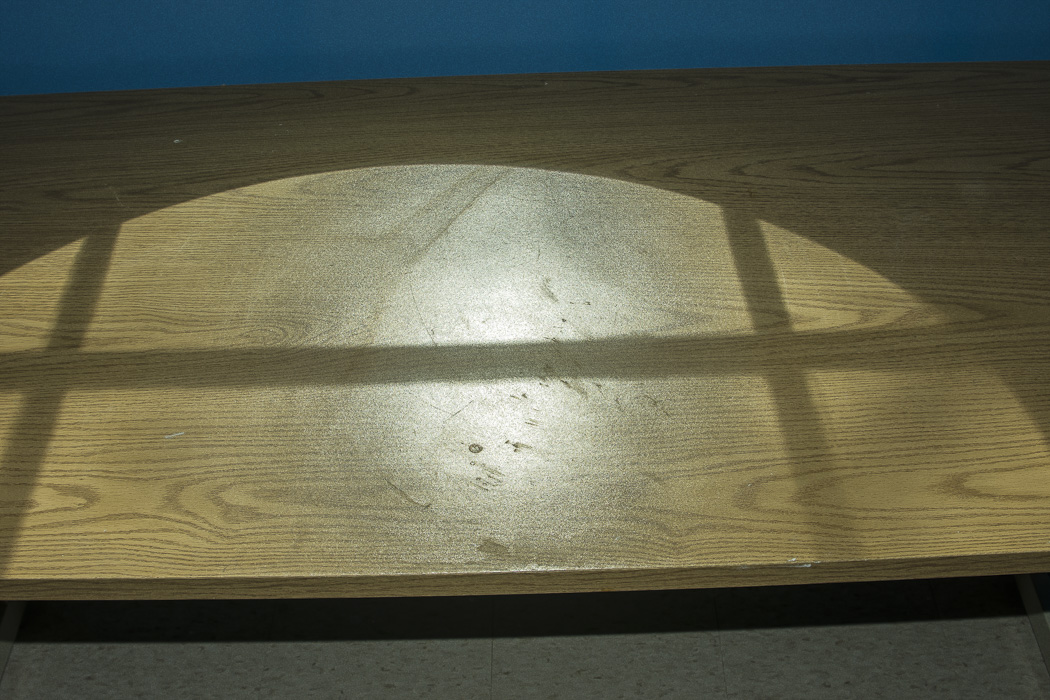 Wood and Metal Desk and Wood Office Chair