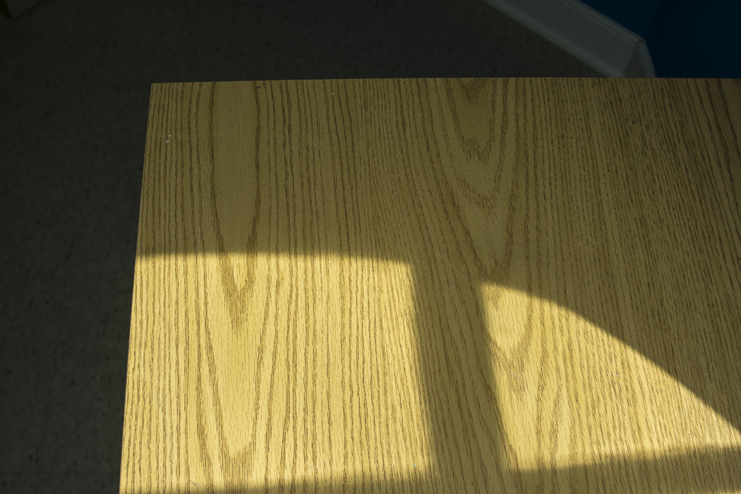 Wood and Metal Desk and Wood Office Chair