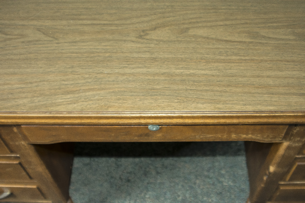 Double Pedestal Wood Desk