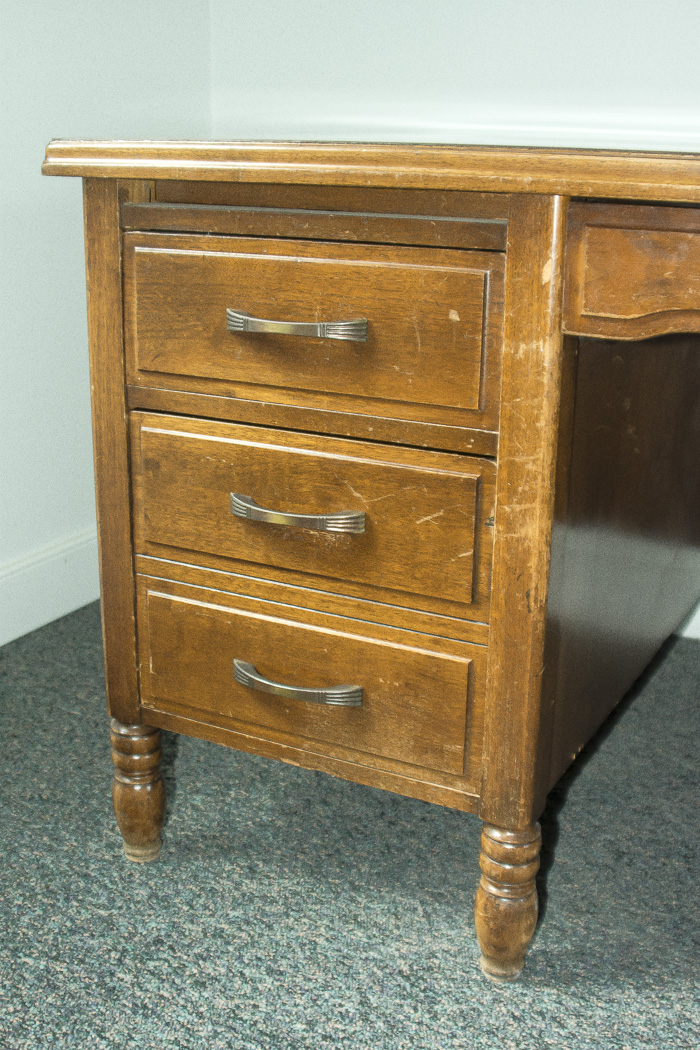 Double Pedestal Wood Desk