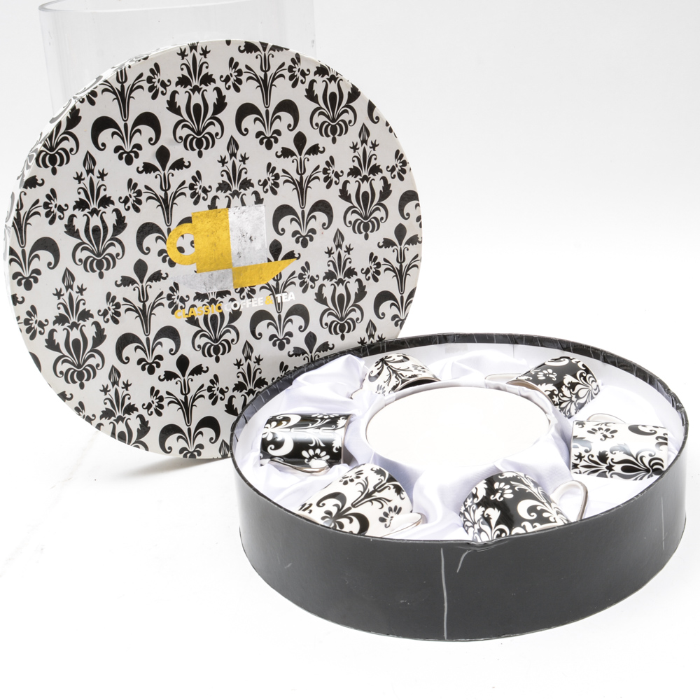 Classic Coffee & Tea Black and White Set