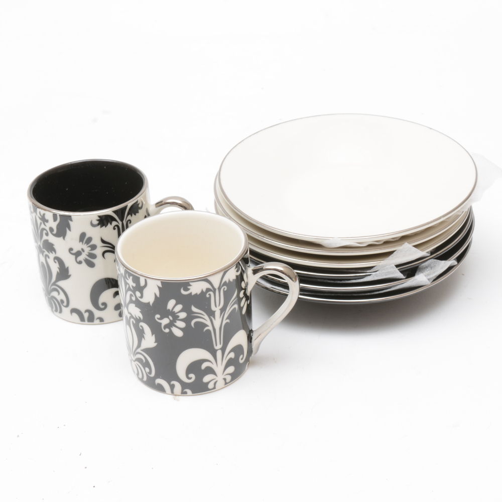 Classic Coffee & Tea Black and White Set