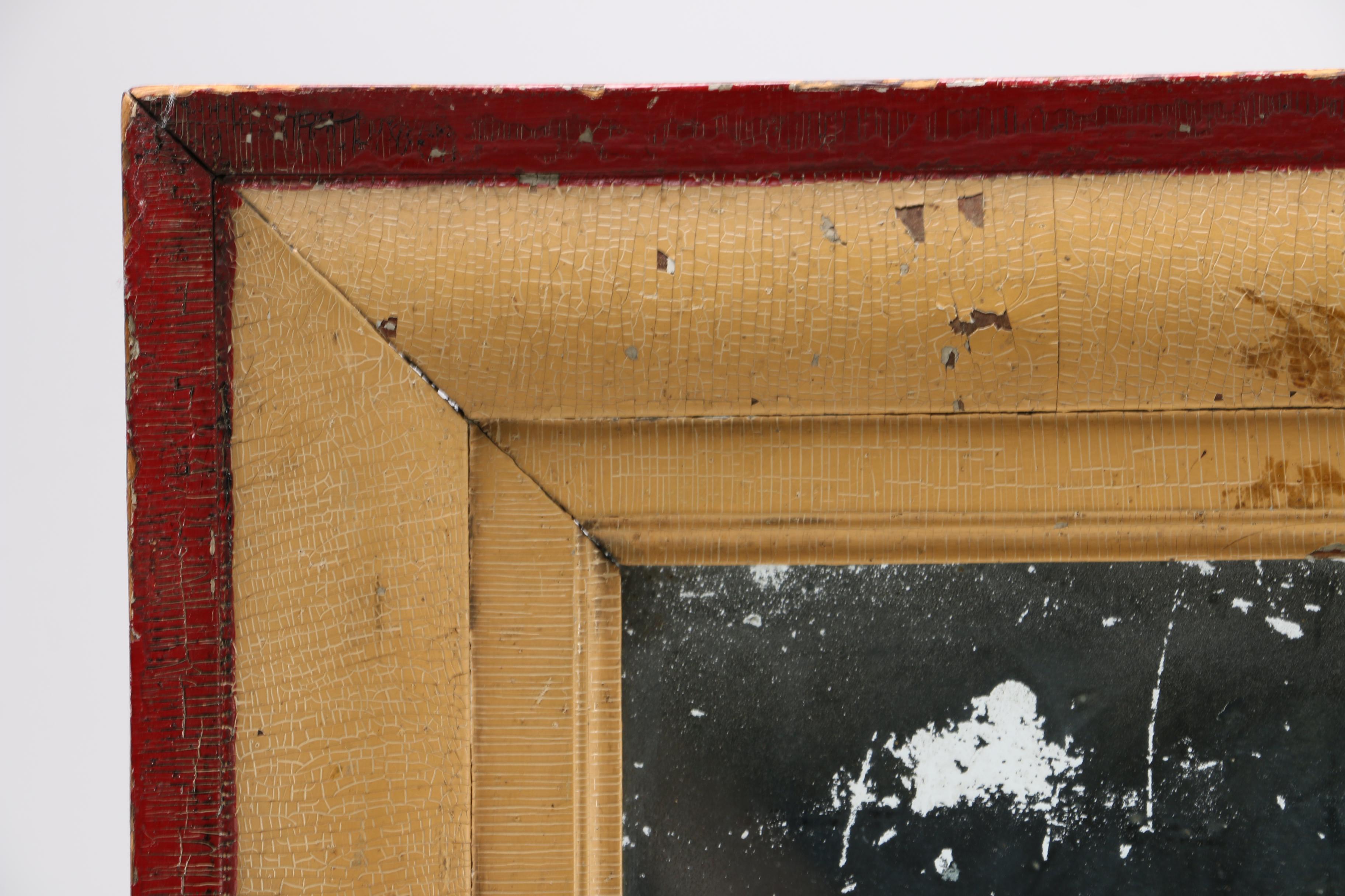 Vintage Mirror in Painted Wooden Frame