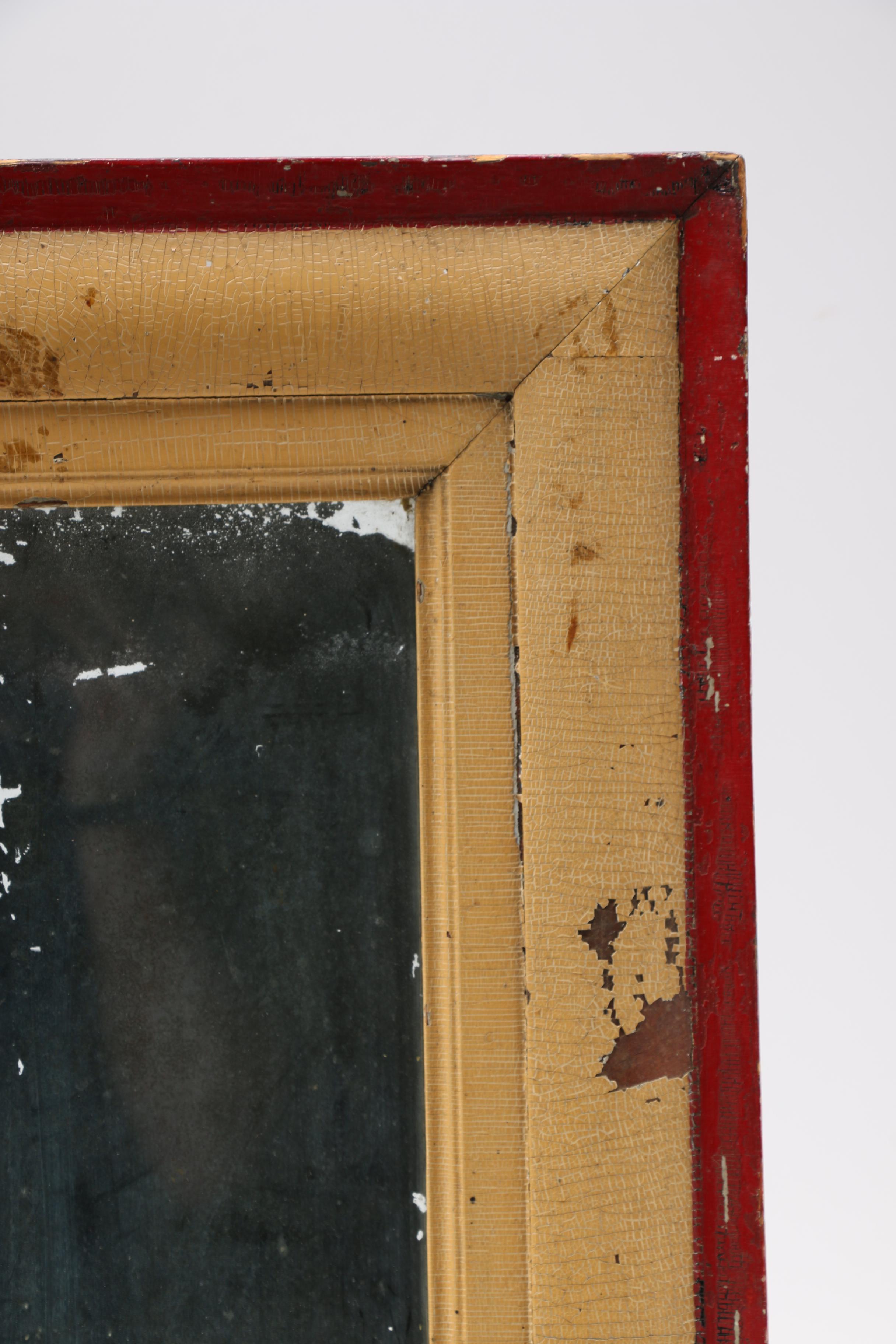 Vintage Mirror in Painted Wooden Frame