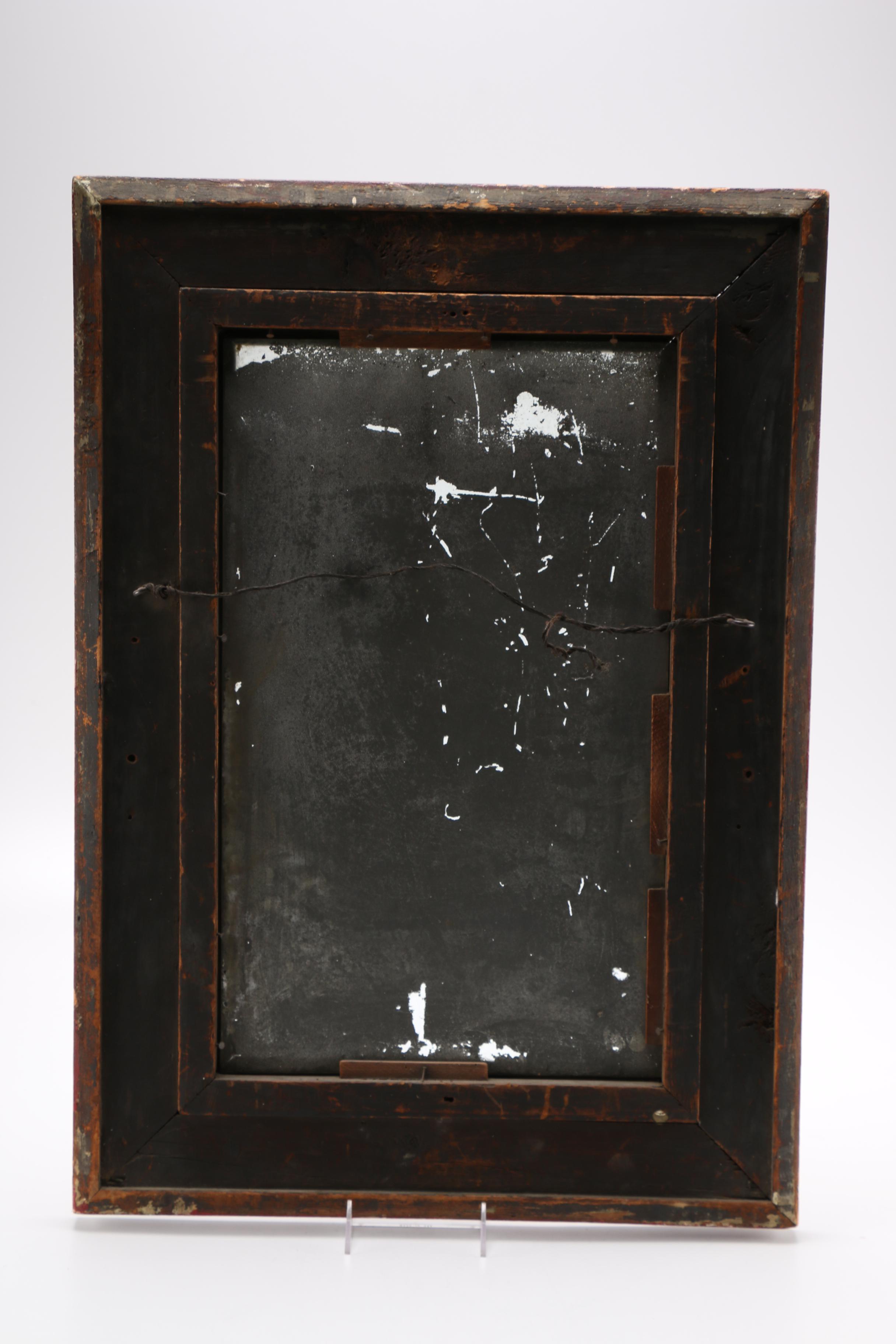 Vintage Mirror in Painted Wooden Frame