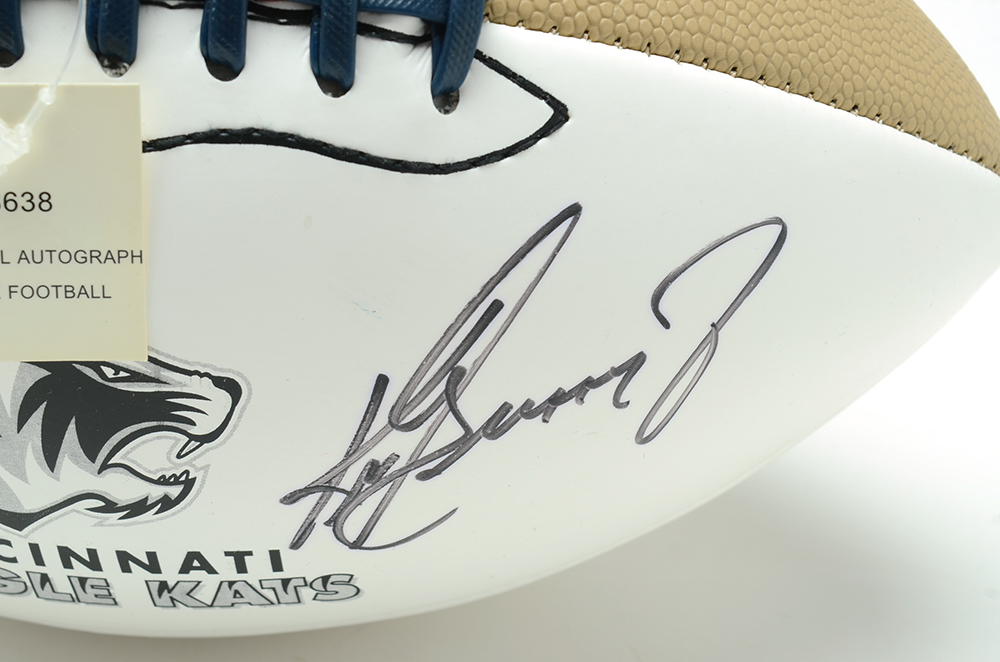 Ken Griffey Jr. and Sam Adams Signed Jungle Kats Football