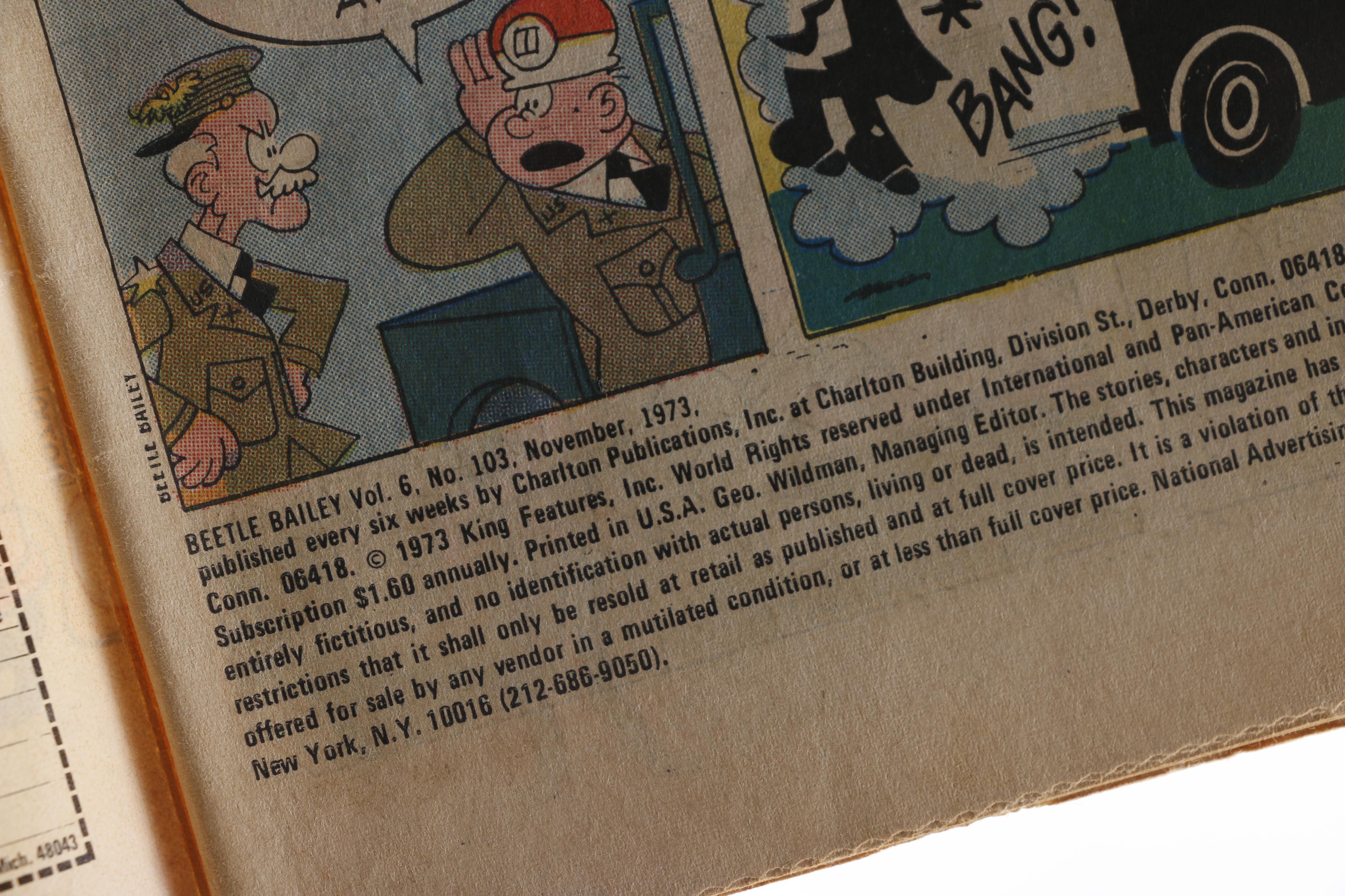 1970s Comic Book Collection Including "Beetle Bailey"