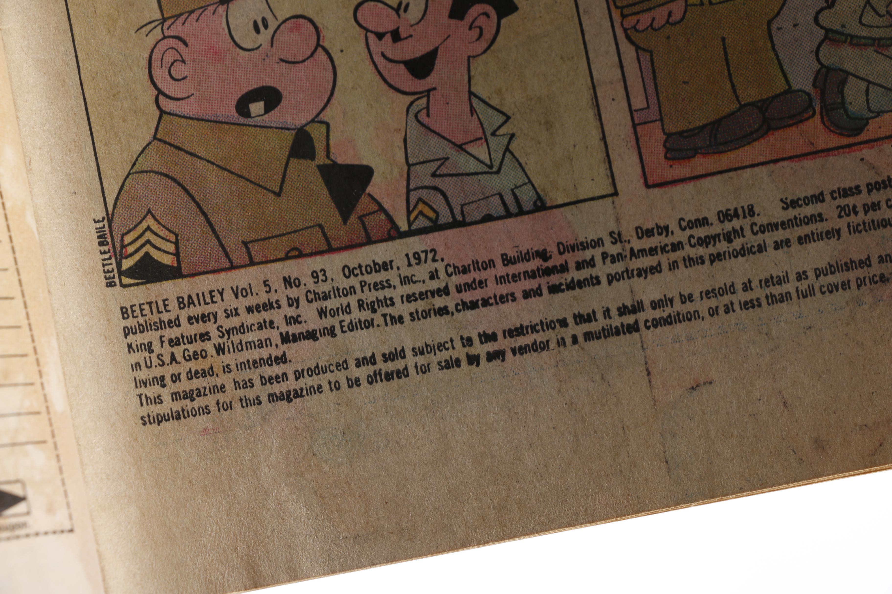 1970s Comic Book Collection Including "Beetle Bailey"