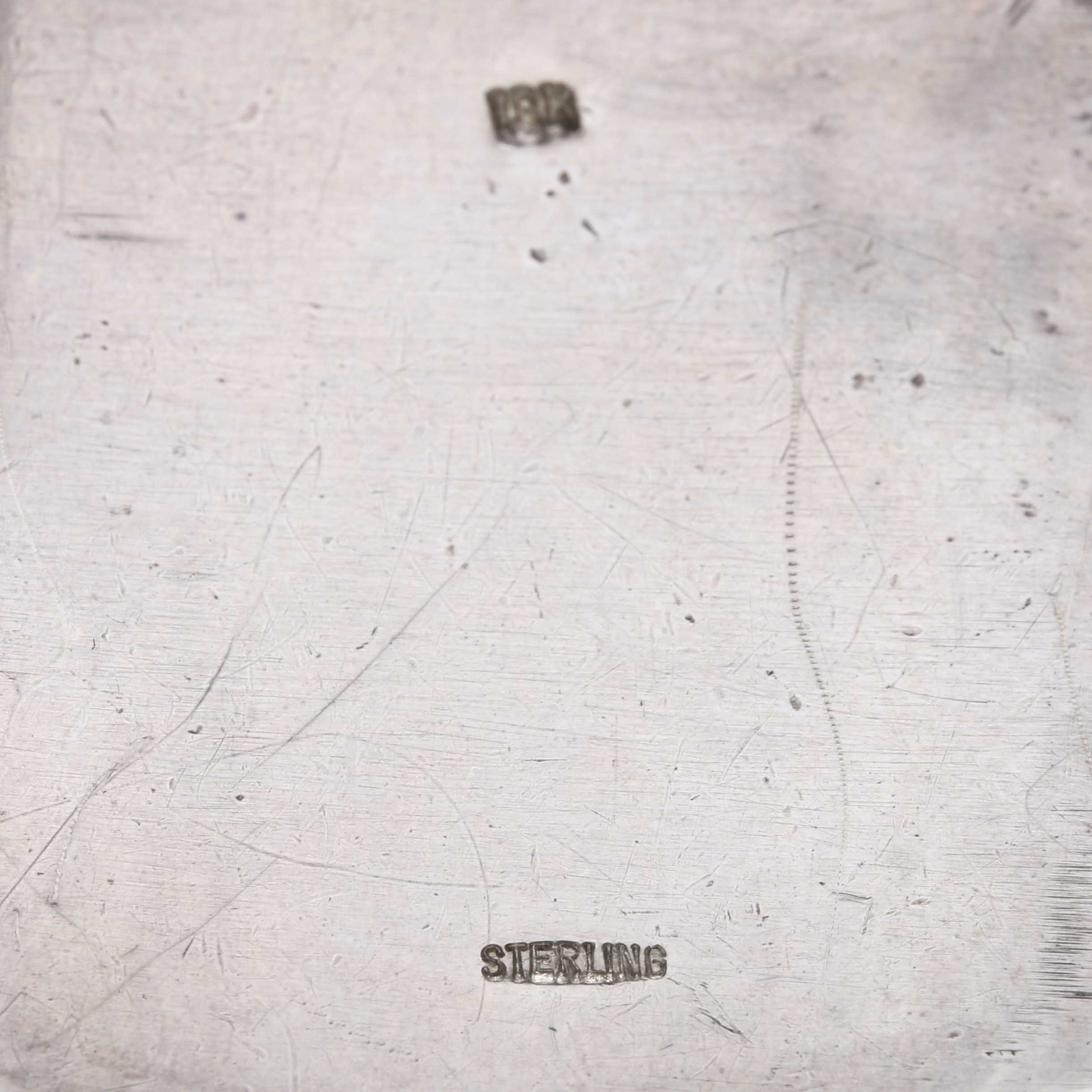 Sterling Silver and 18K Yellow Gold Turquoise Watch Cuff