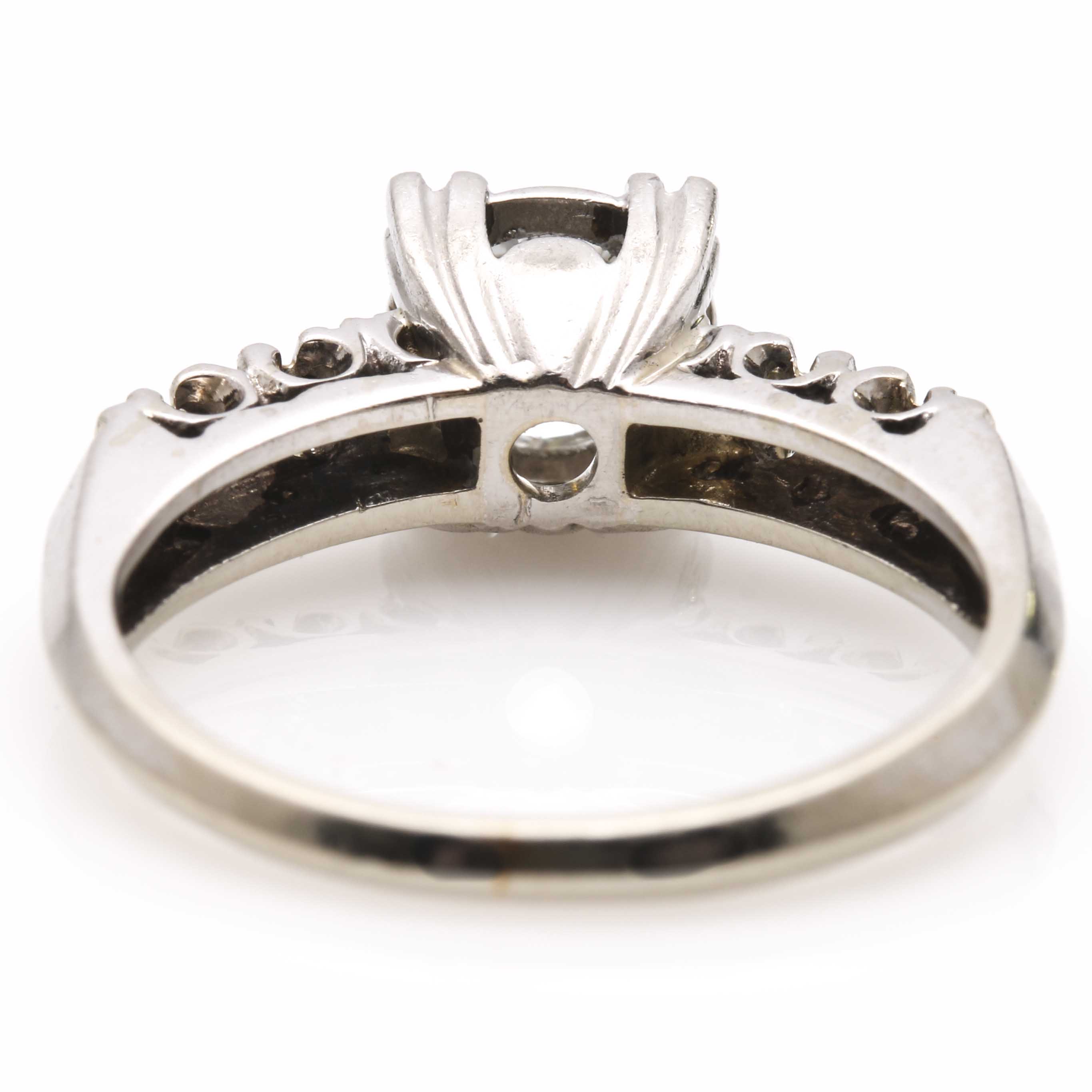 Vintage 14K White Gold Diamond Ring