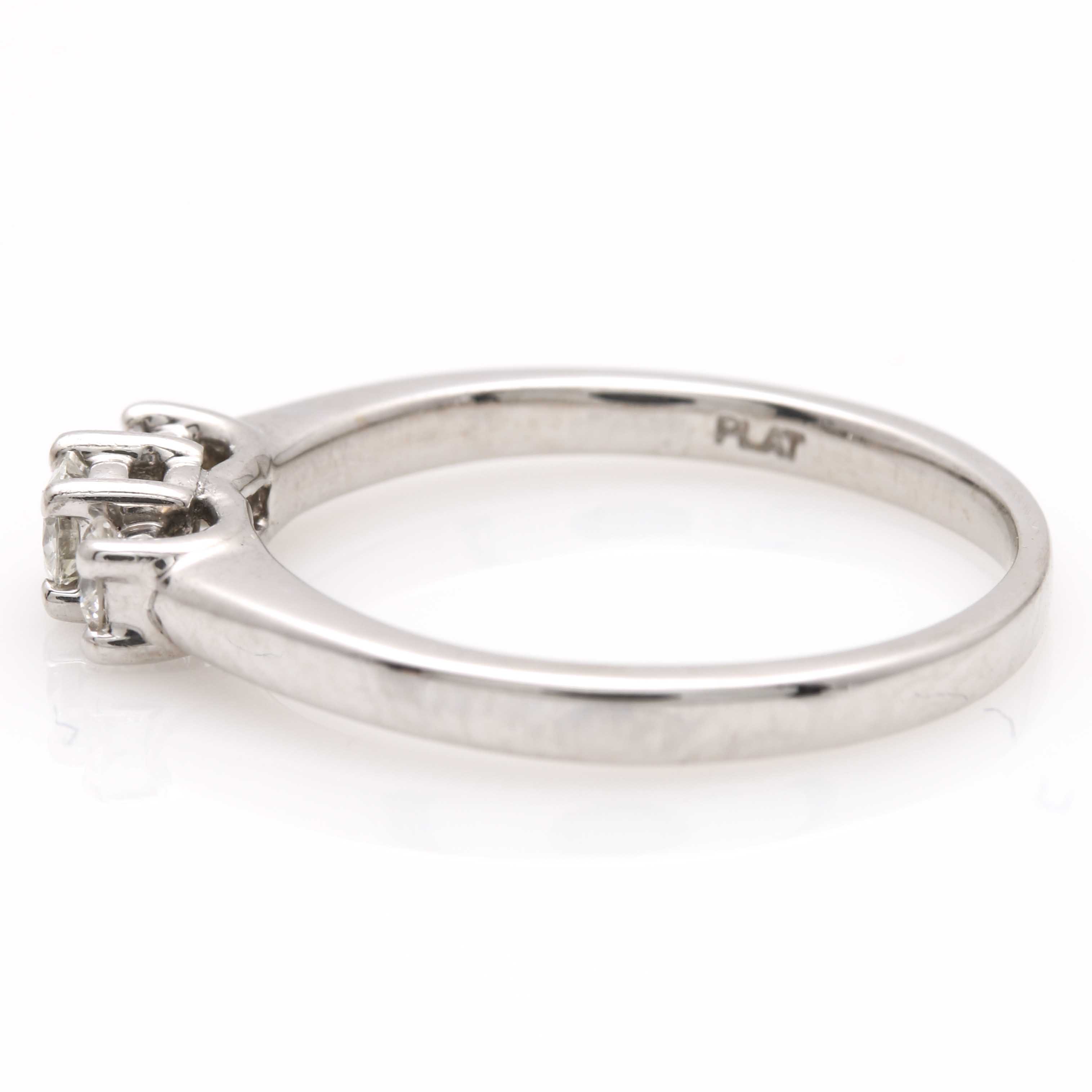 Magic-Glo 14K White Gold and Platinum Diamond Ring