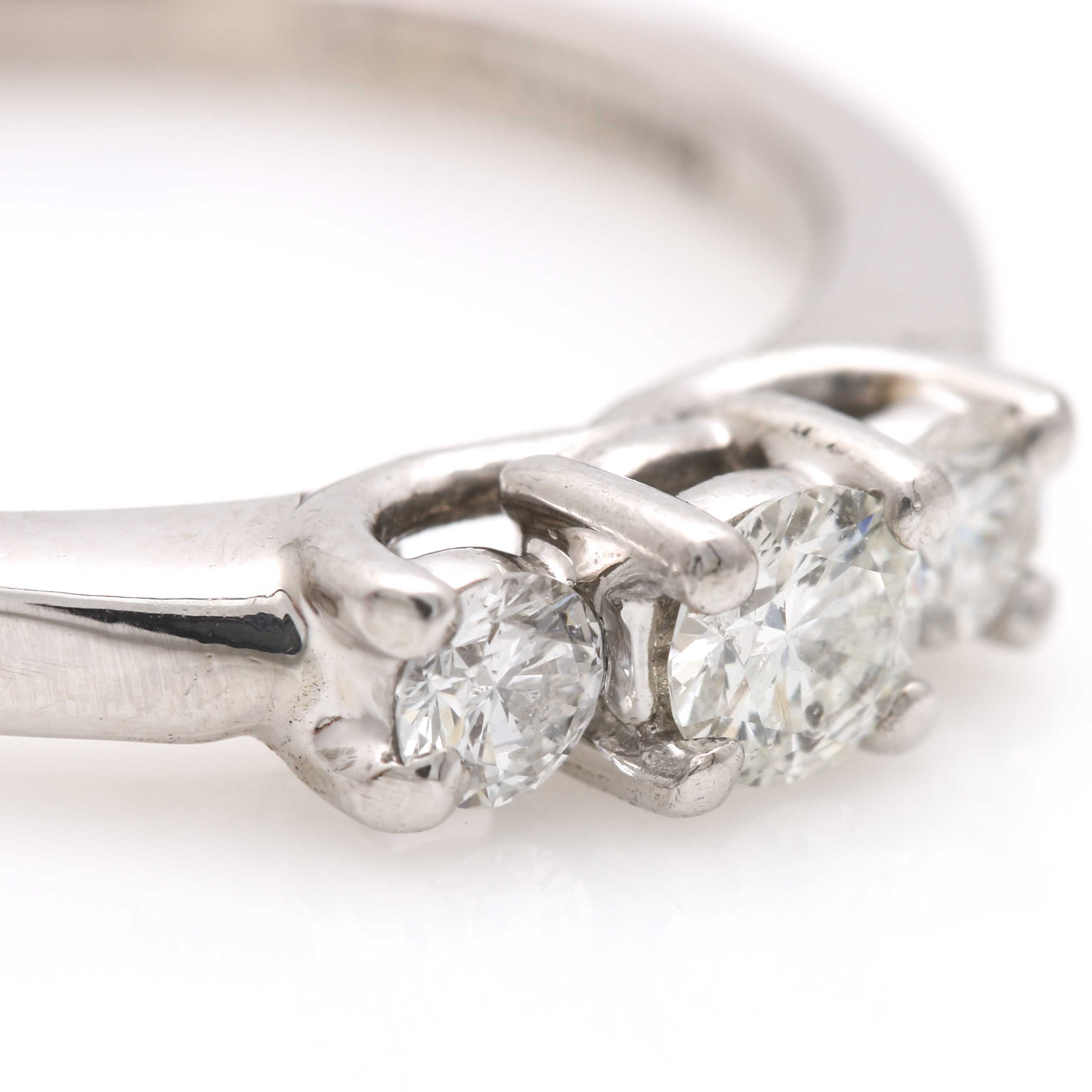 Magic-Glo 14K White Gold and Platinum Diamond Ring