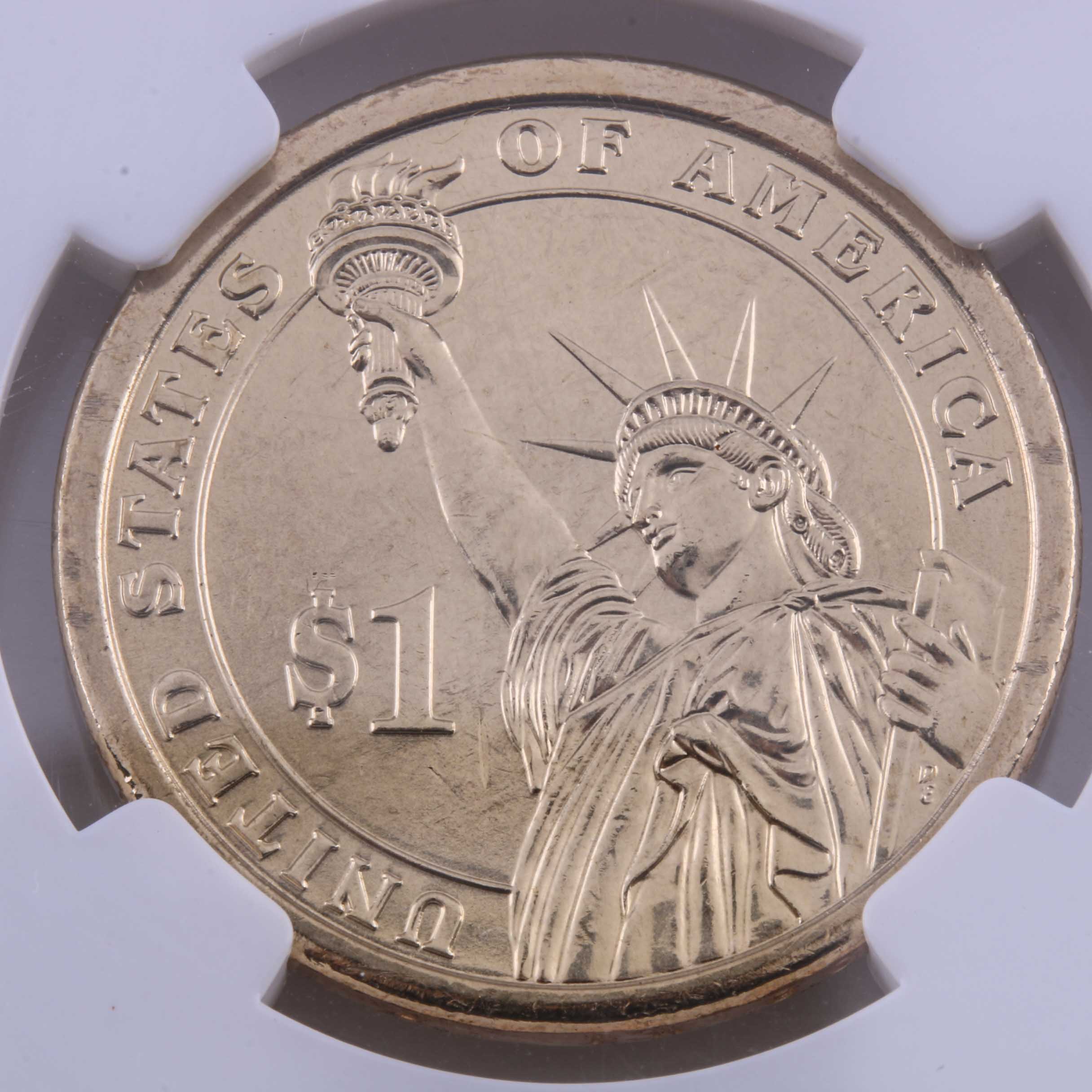 Ten Graded Presidential One Dollar Coins