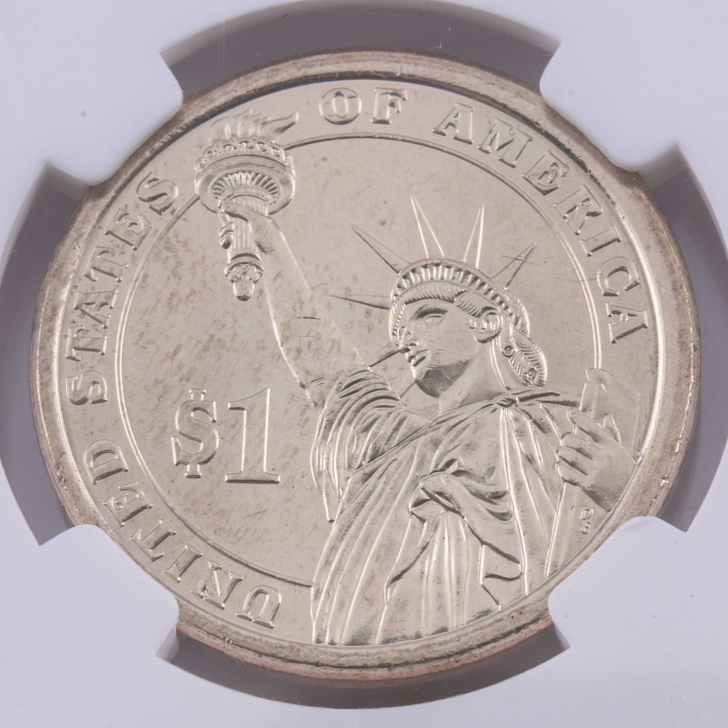 Ten Graded Presidential One Dollar Coins