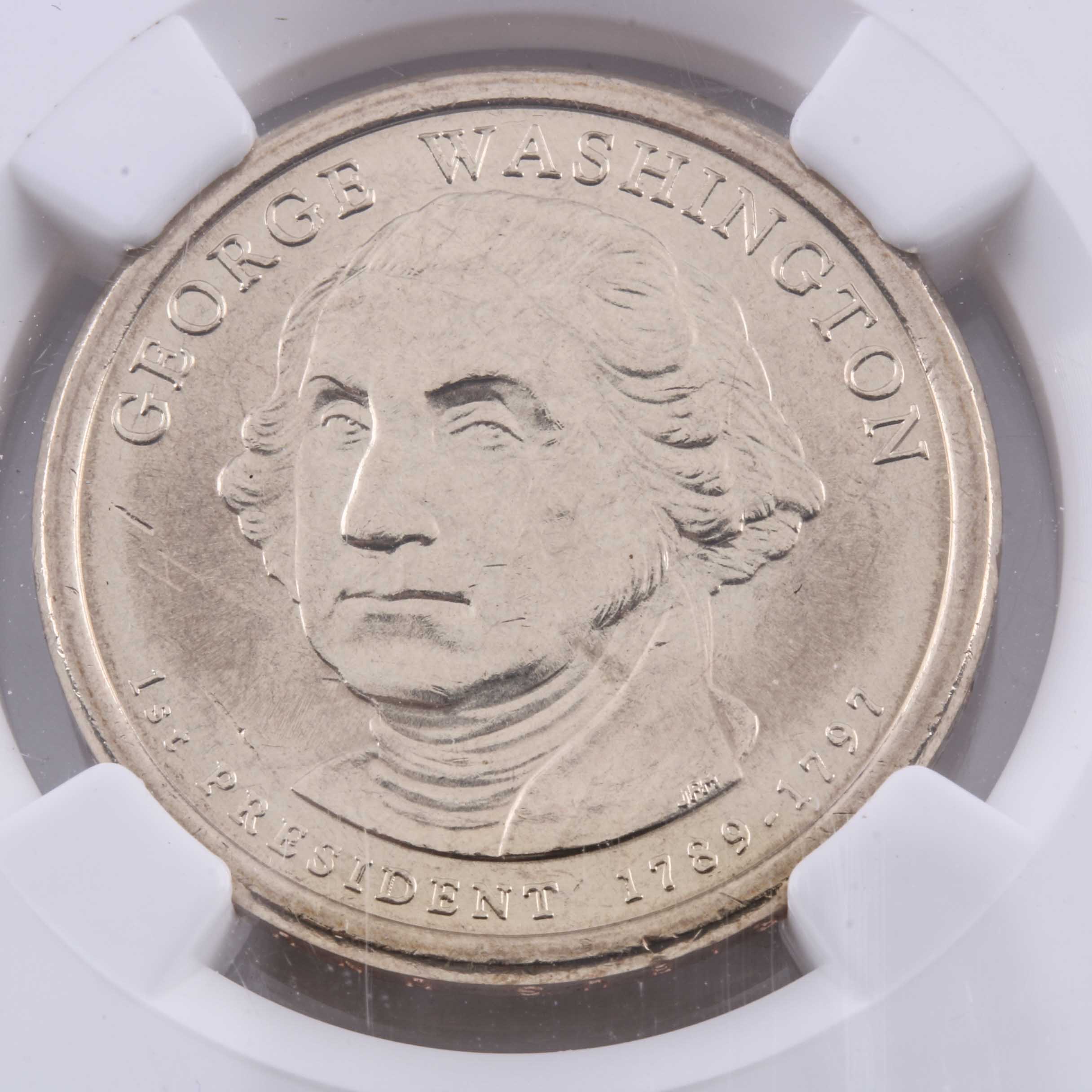 Ten Graded Presidential One Dollar Coins