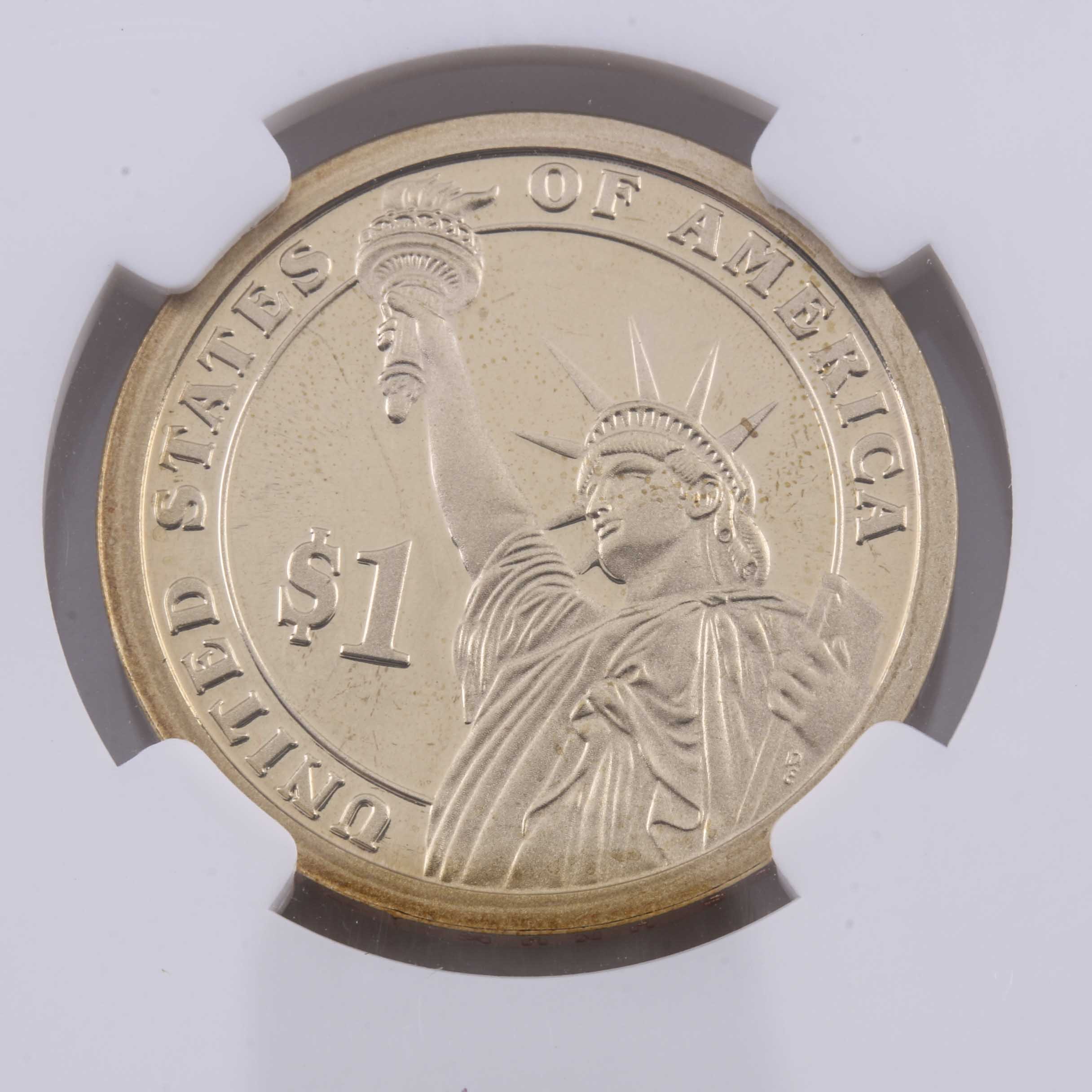 Ten Graded Presidential One Dollar Coins