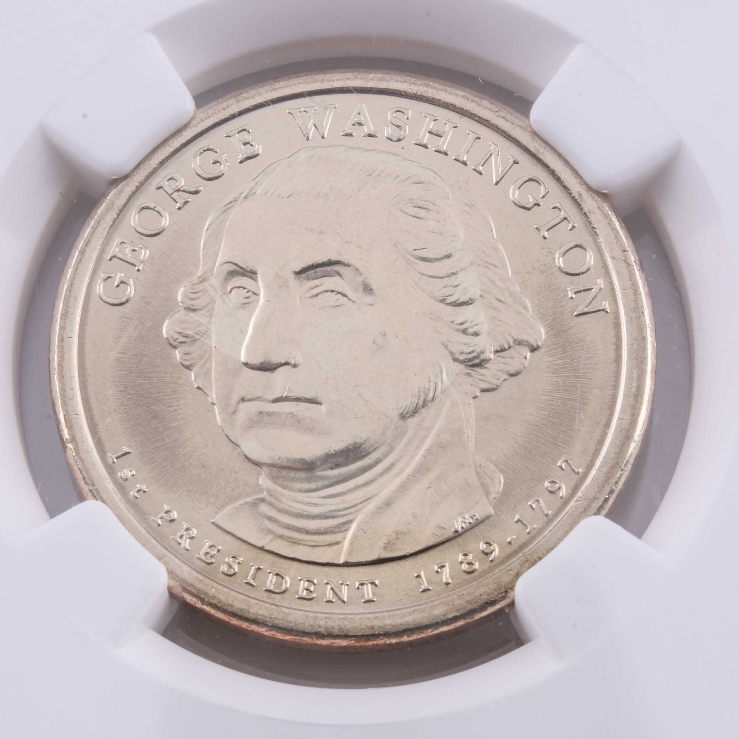 Ten Graded Presidential One Dollar Coins