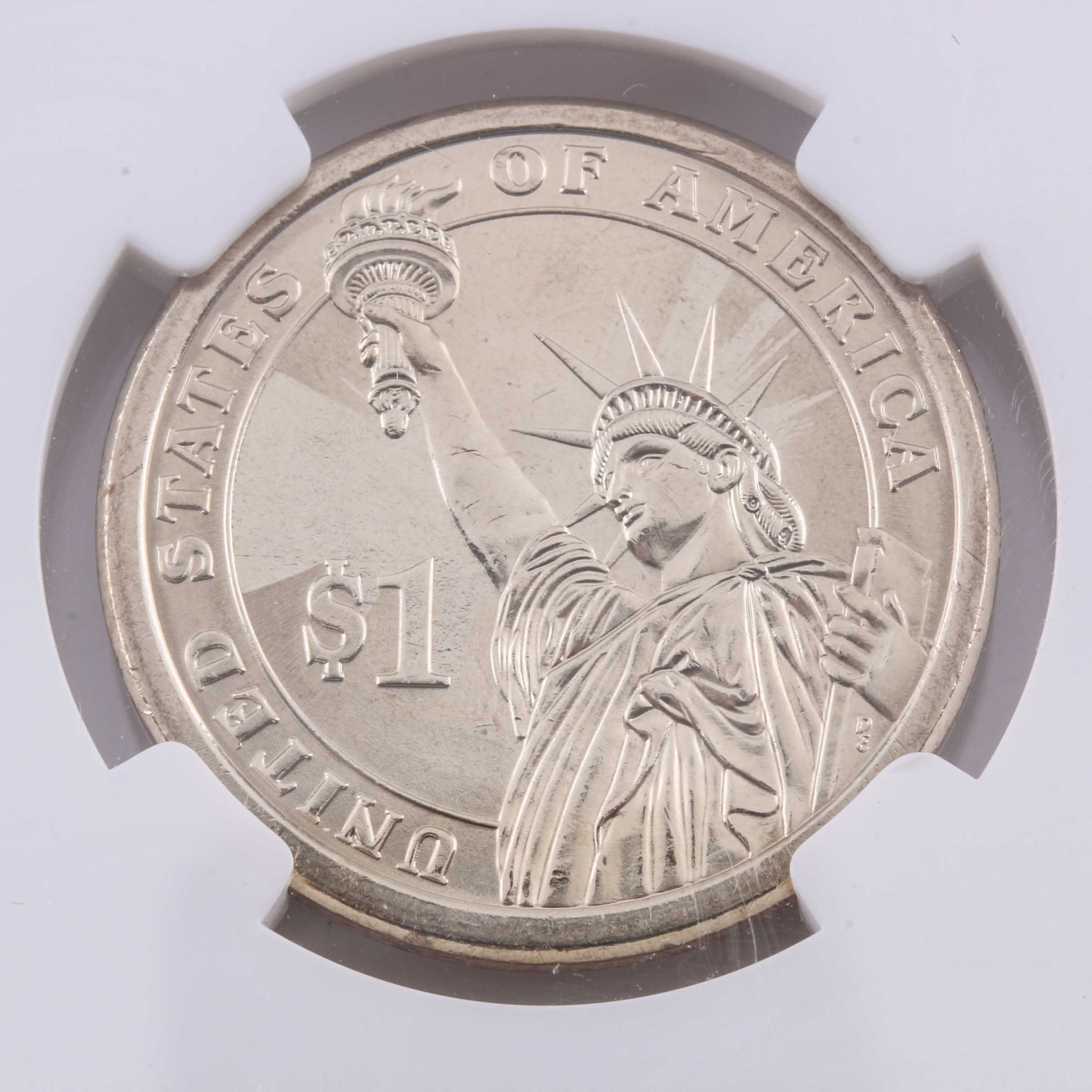 Ten Graded Presidential One Dollar Coins