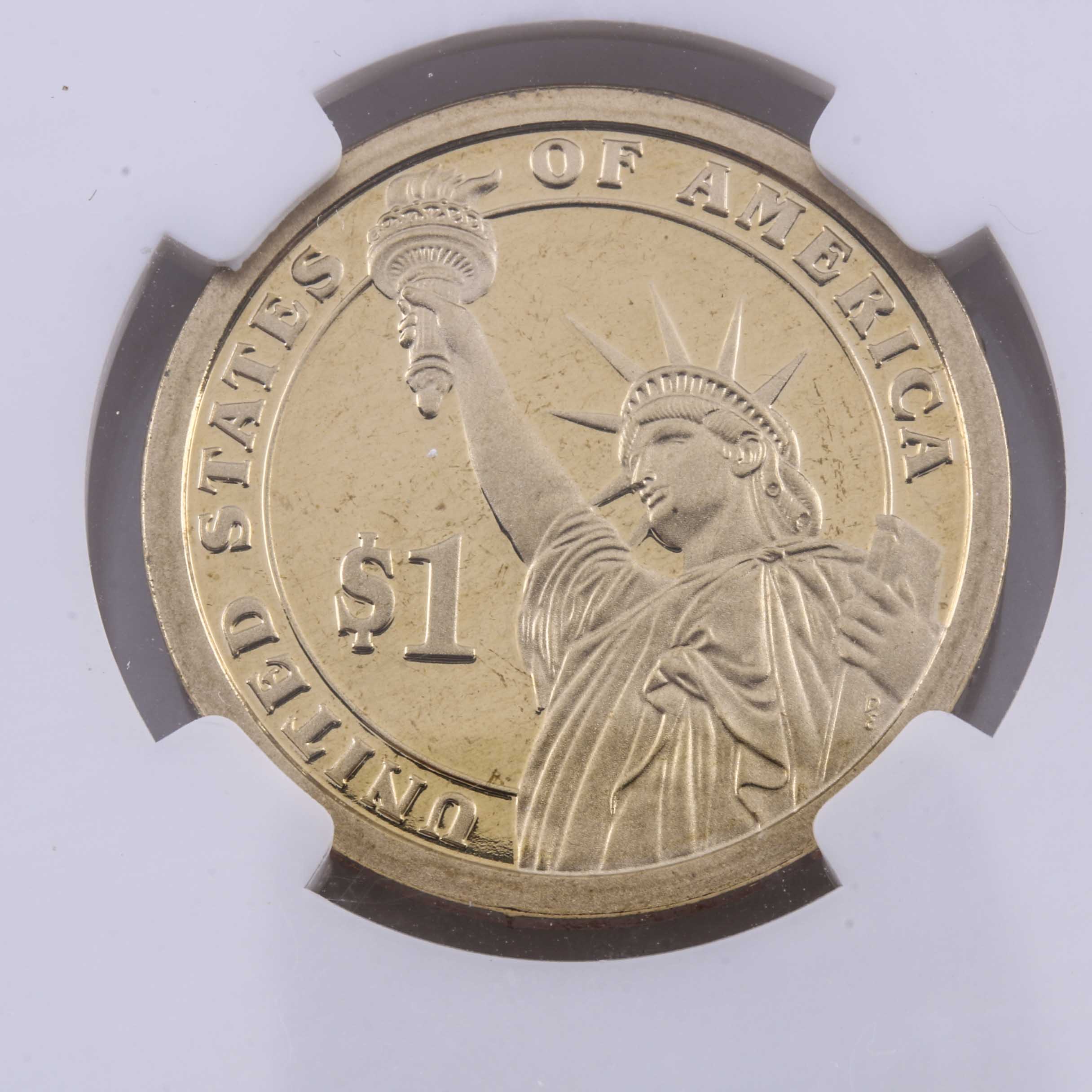 Ten Graded Presidential One Dollar Coins