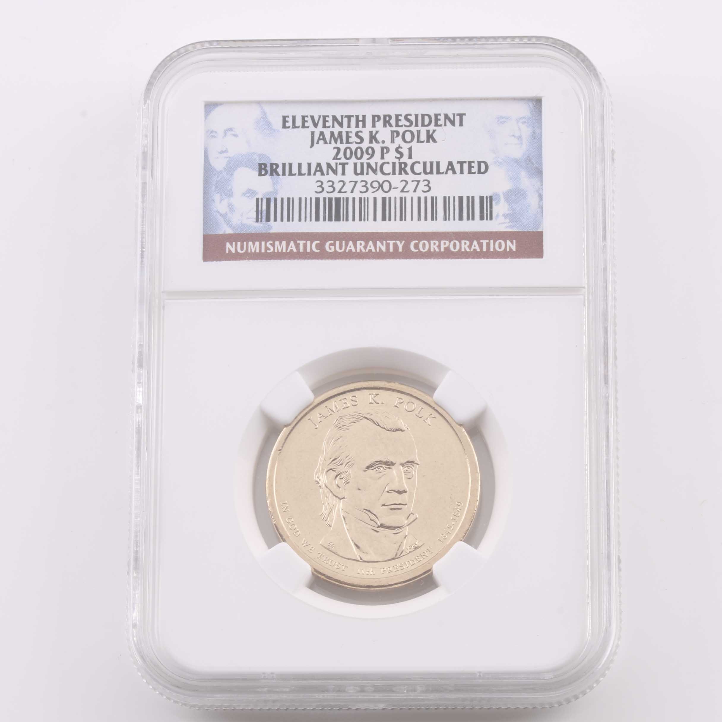 Ten Graded Presidential One Dollar Coins