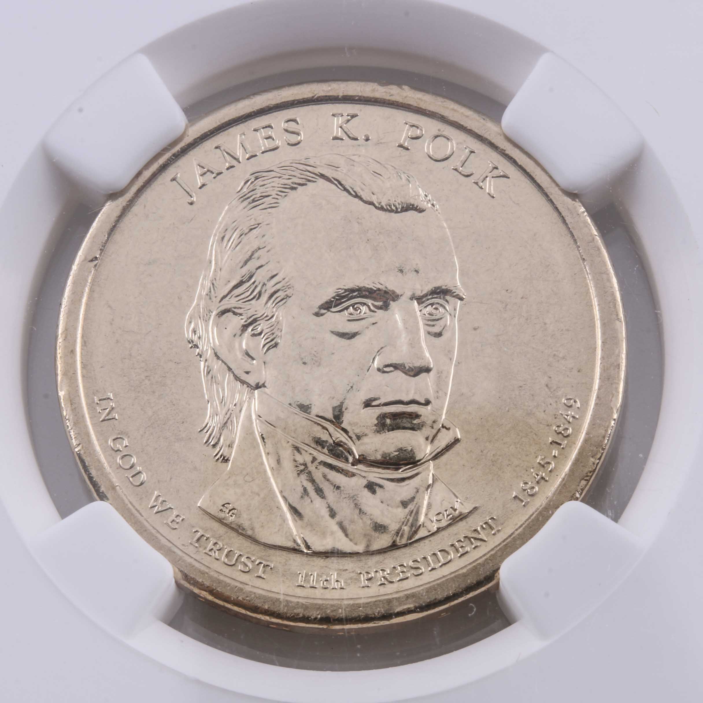 Ten Graded Presidential One Dollar Coins