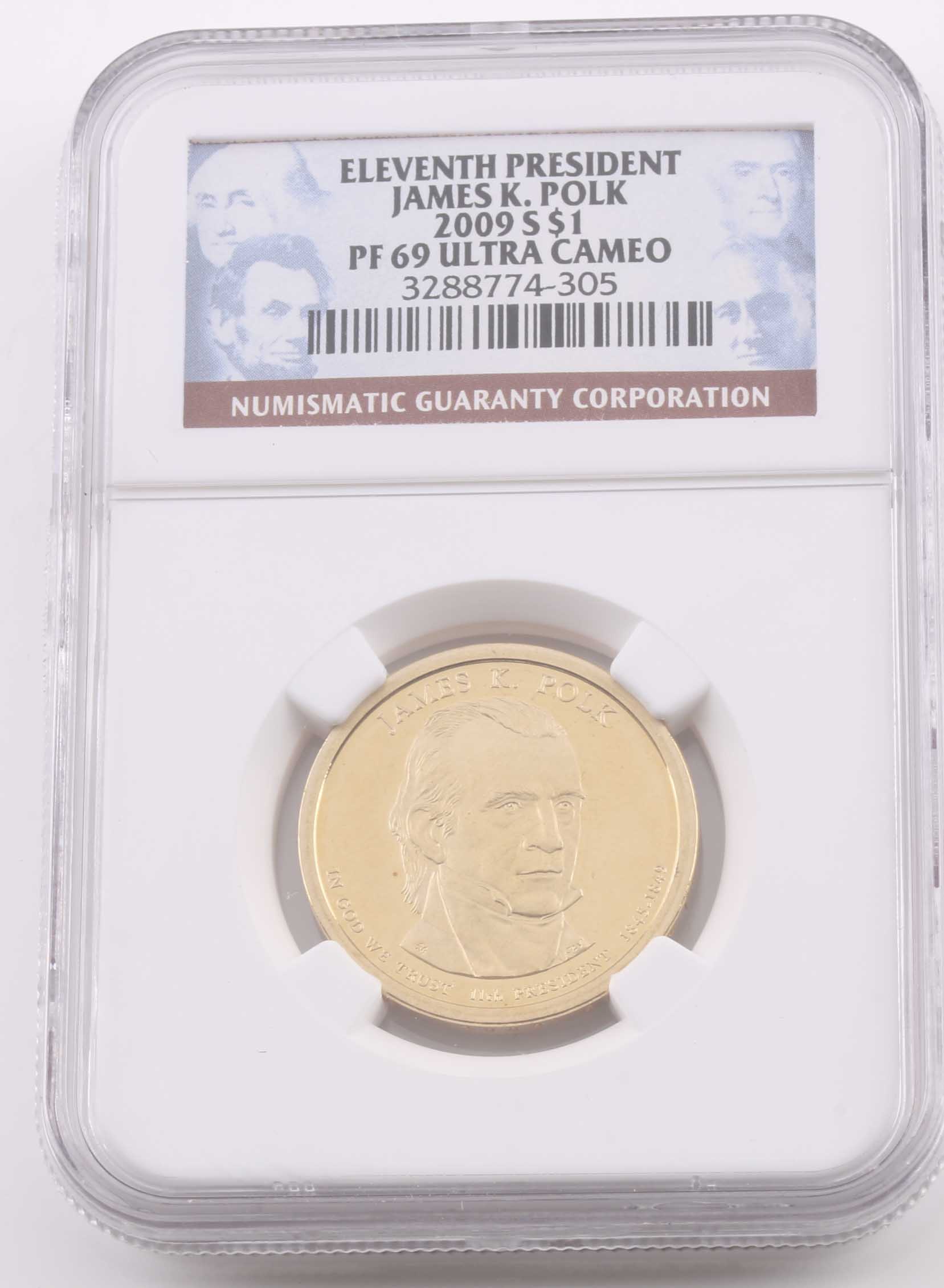 Ten Graded Presidential One Dollar Coins