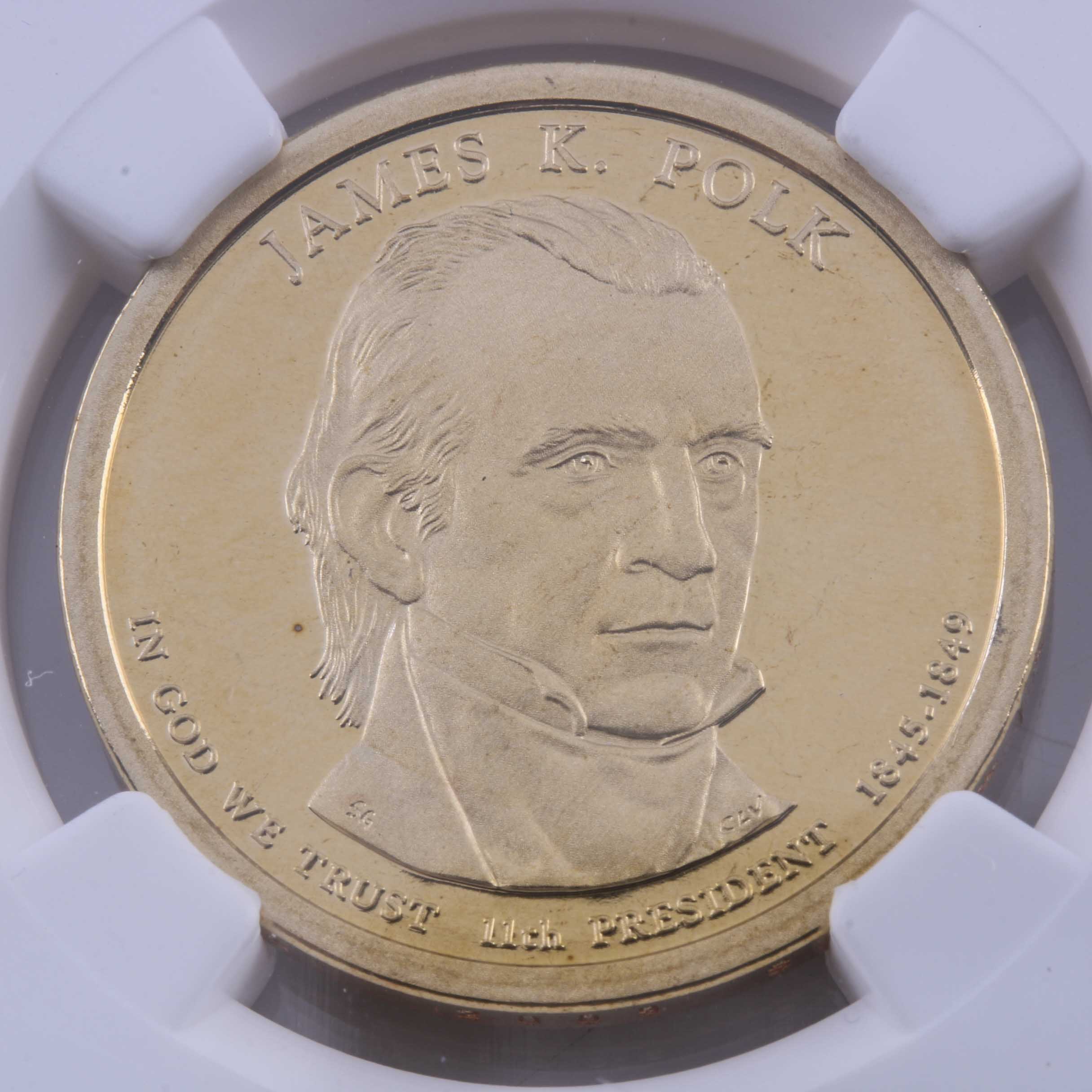 Ten Graded Presidential One Dollar Coins