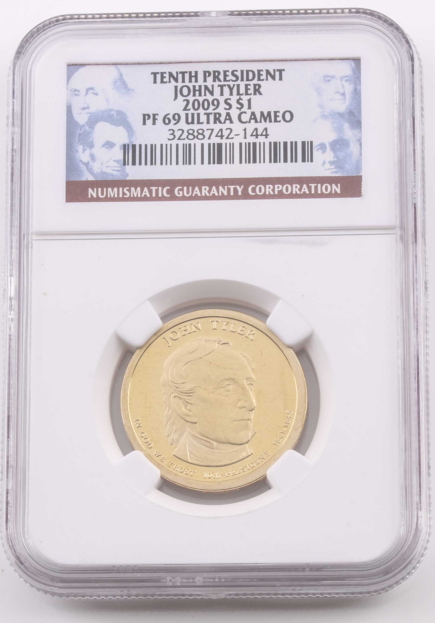 Ten Graded Presidential One Dollar Coins