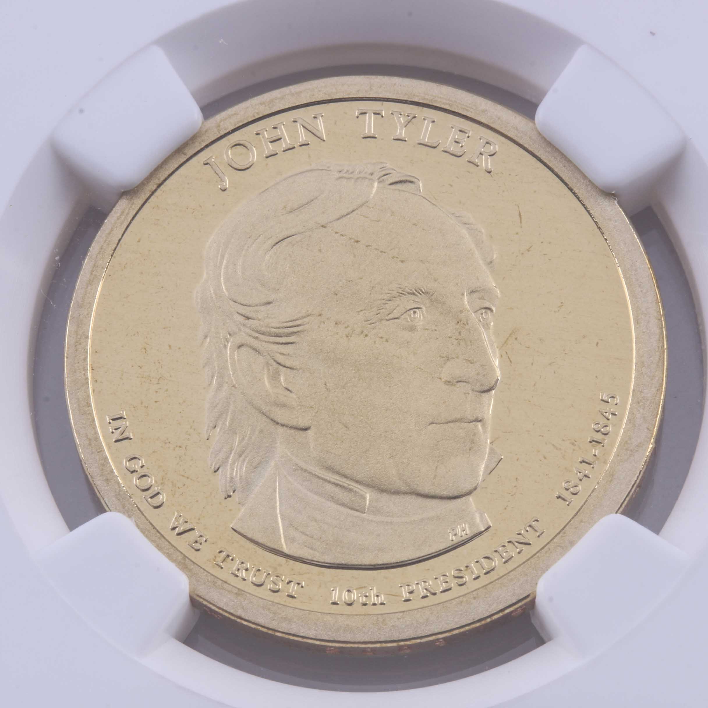 Ten Graded Presidential One Dollar Coins