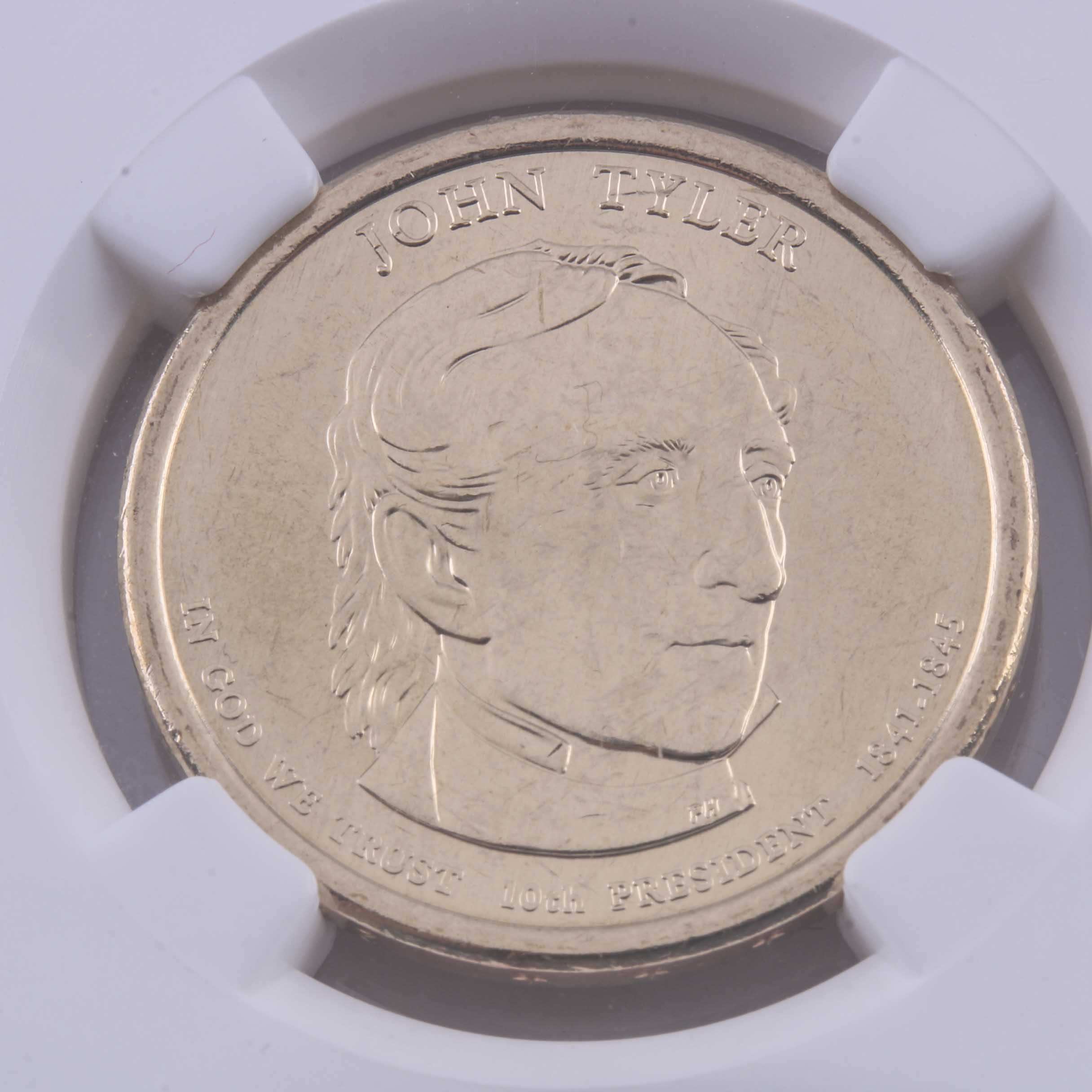 Ten Graded Presidential One Dollar Coins