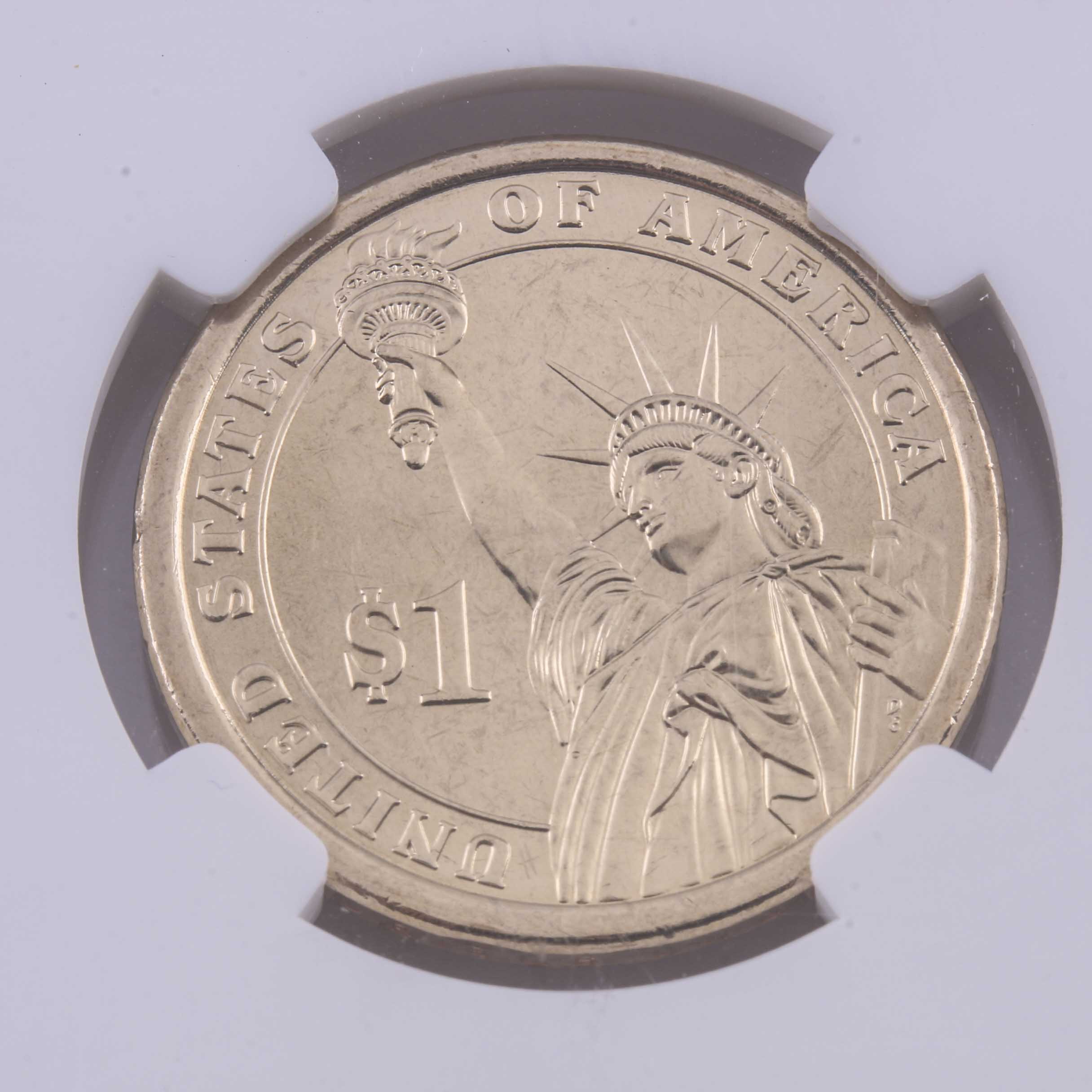 Ten Graded Presidential One Dollar Coins