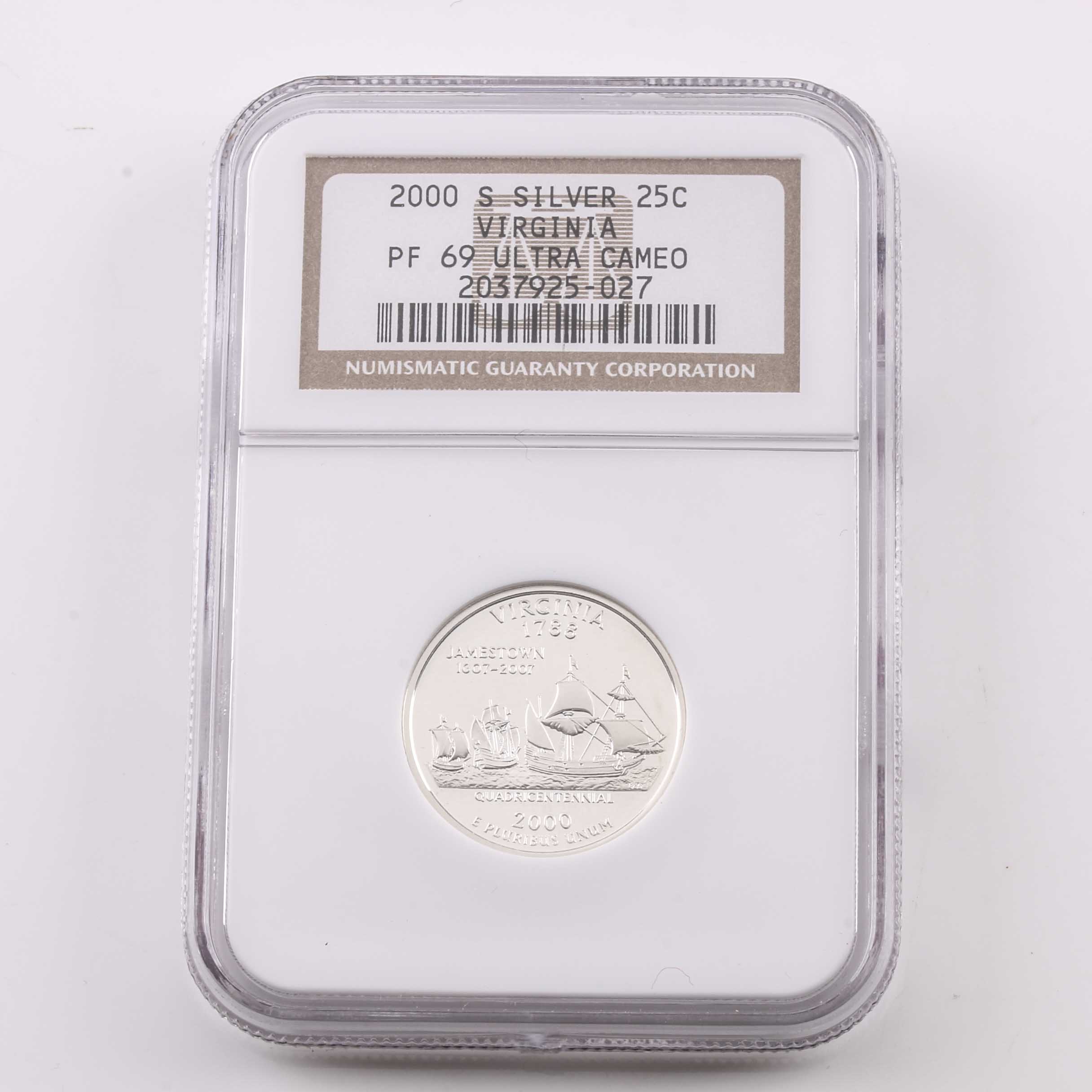 Eight Graded U.S. Quarters