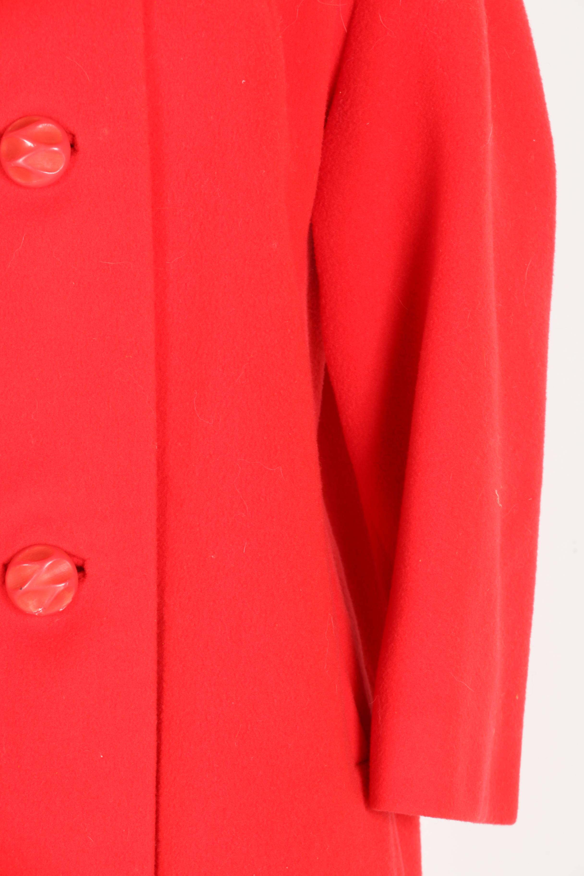 Original Diane Vintage Wool and Fox Fur Dress Coat