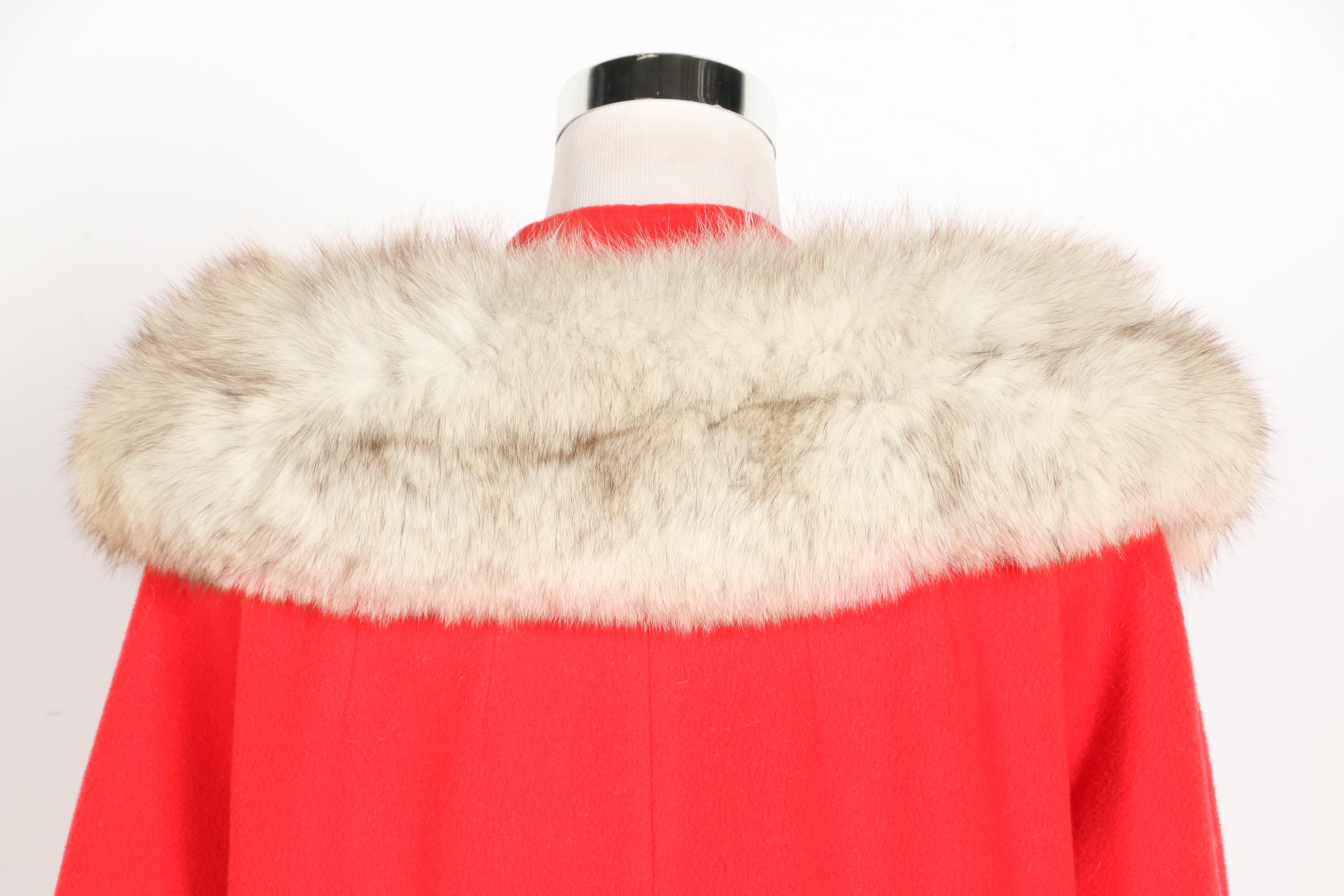 Original Diane Vintage Wool and Fox Fur Dress Coat