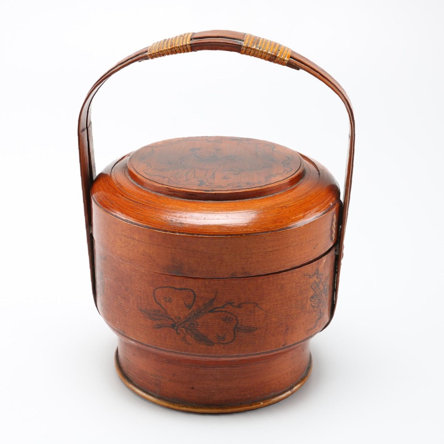 Chinese Lacquered Basket