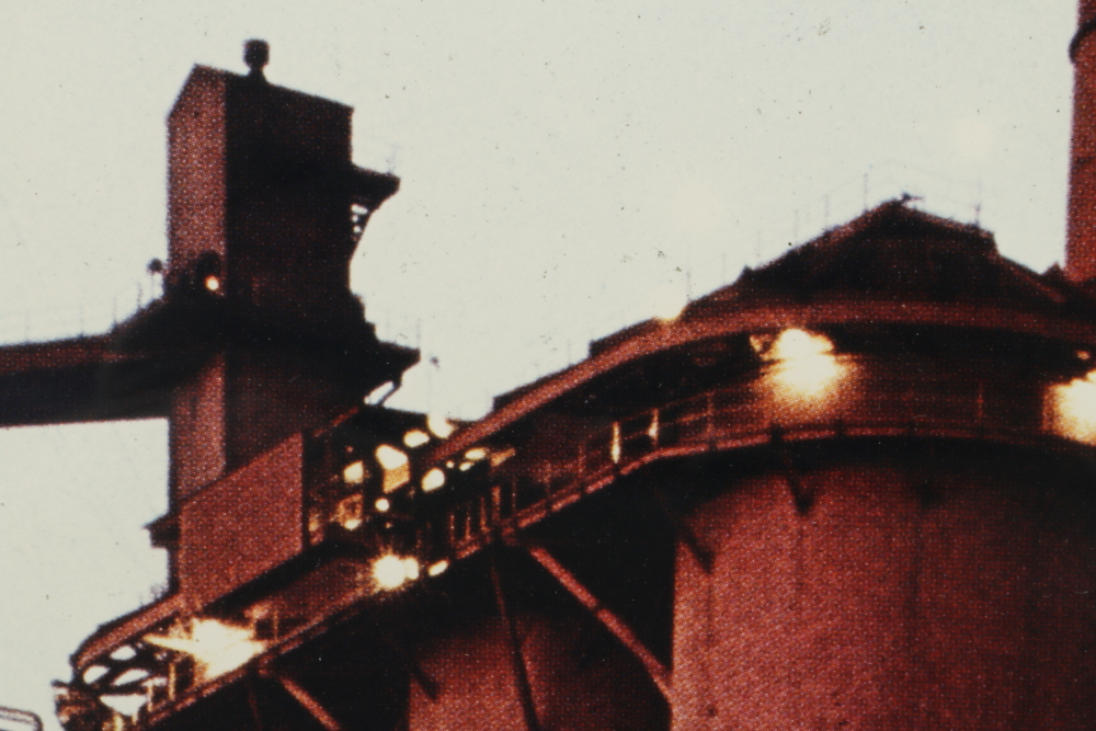 Framed Giclee on Paper of Oil Refinery